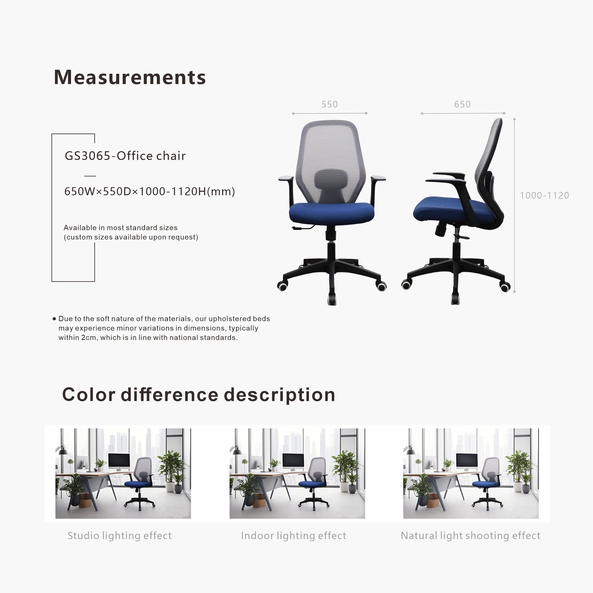 Rho Office chair, Grey/Black