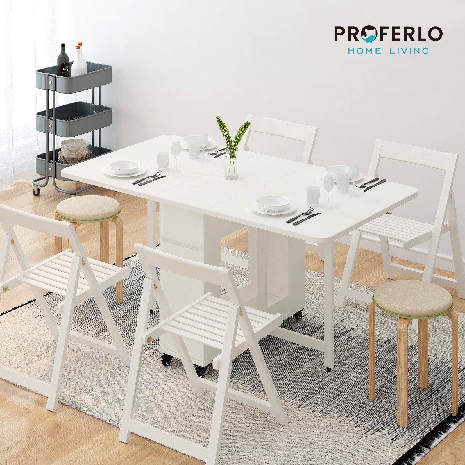 Lecce Extendable Dining Table, 1.4M, White
