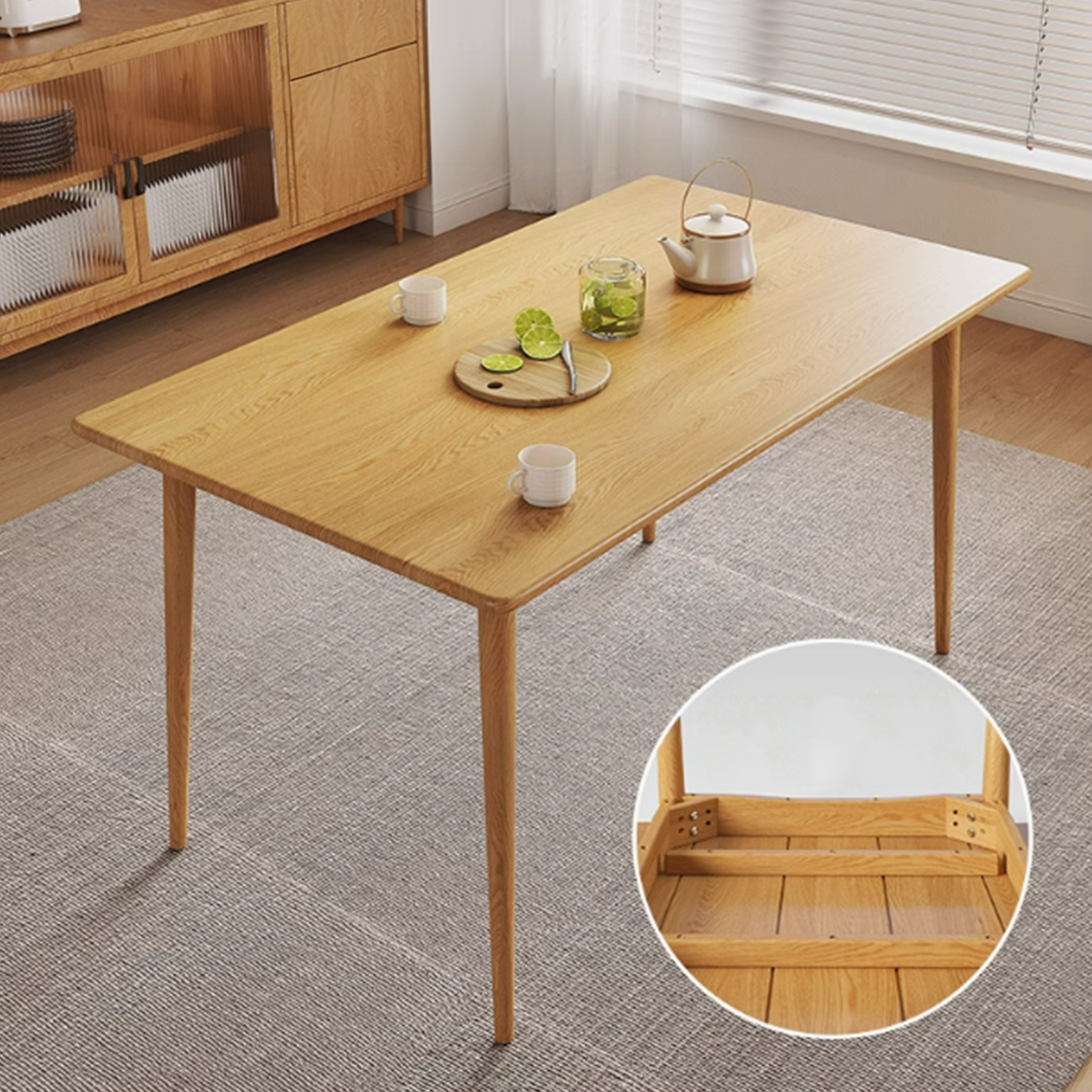 Legnano Solidwood Dining Table, 1.6M Wood