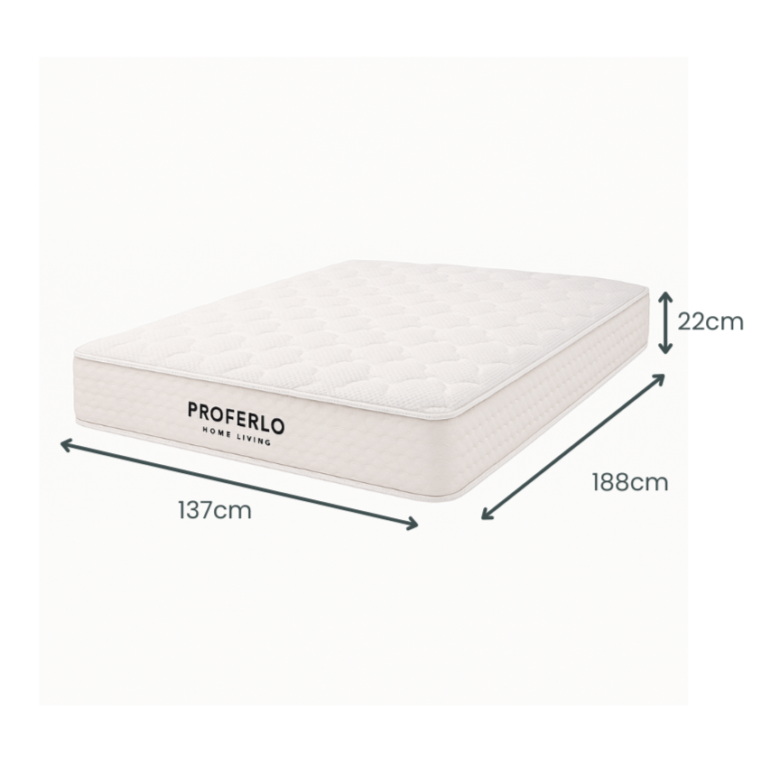 Cutro Mattress, Double, White