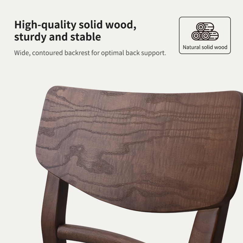 Arezzo Dining Chair with cushion Seat , Walnut(Set of 2)