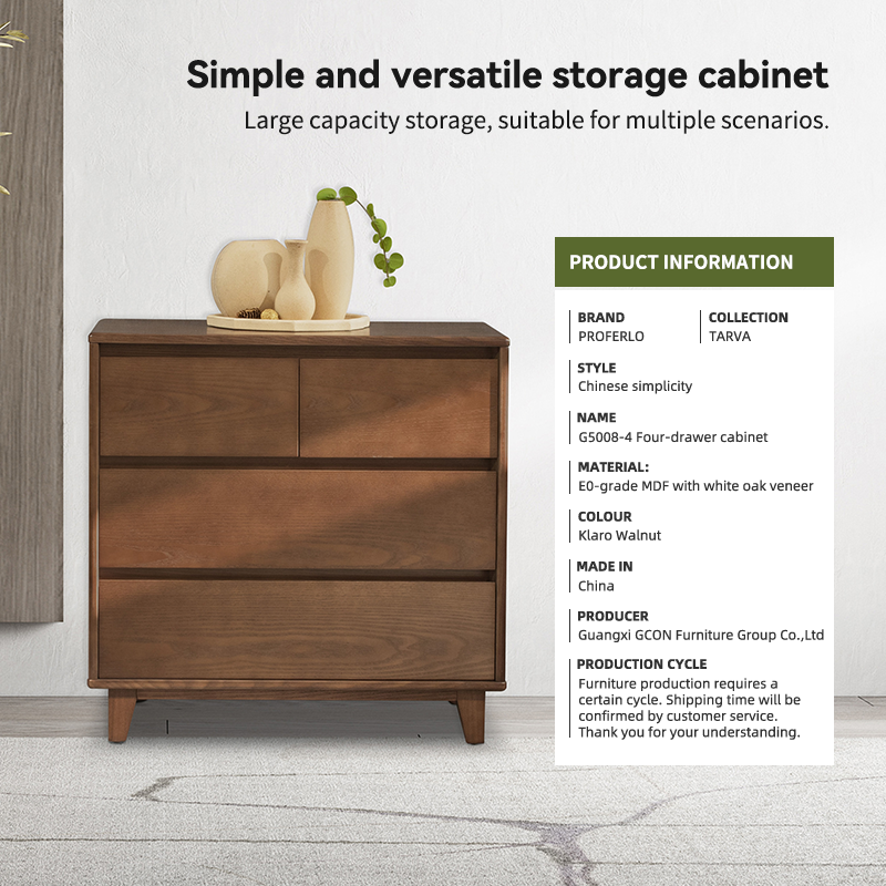 Arezzo 2 over 2 Lowboy, Claro Walnut