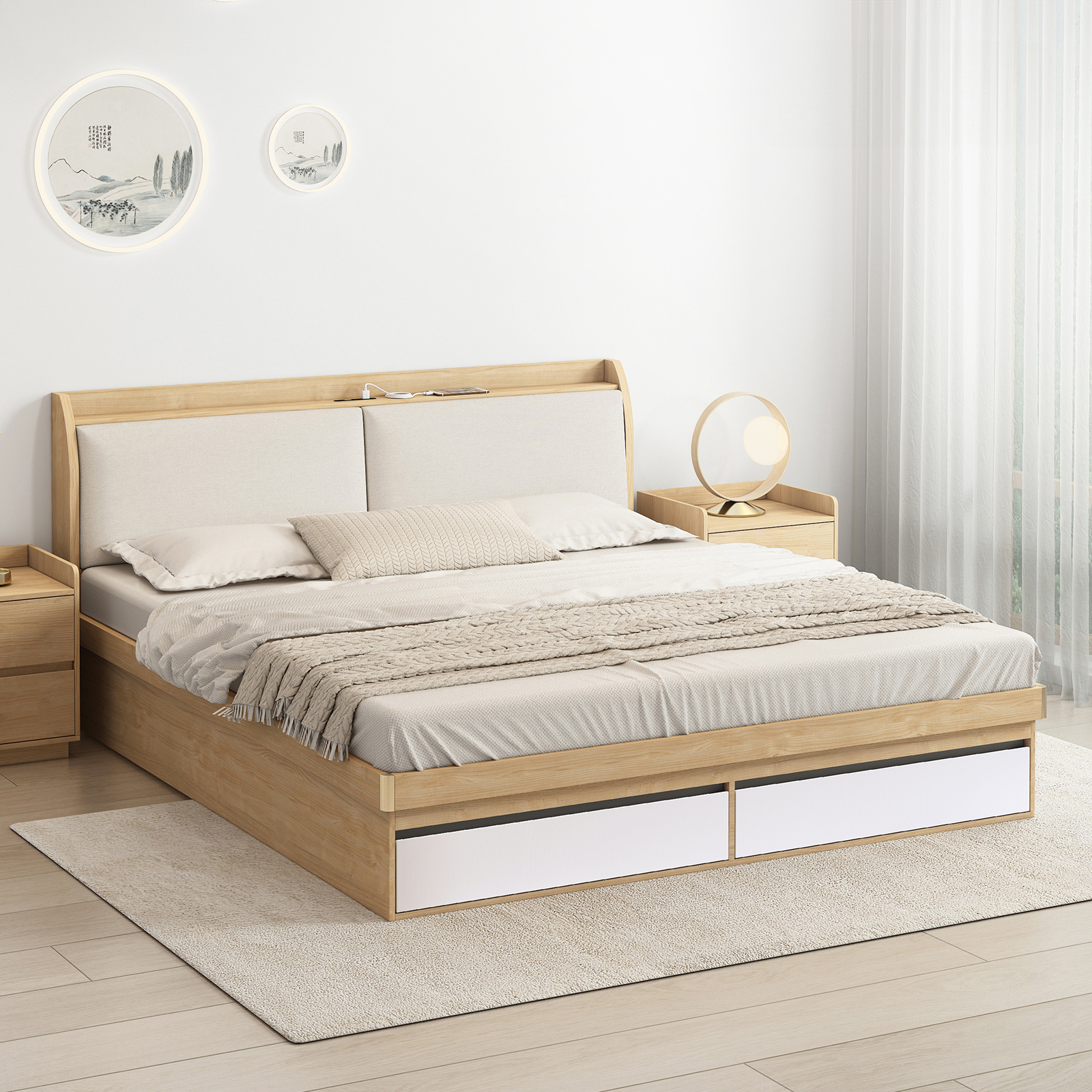 Turin Storage Bed Base, Queen