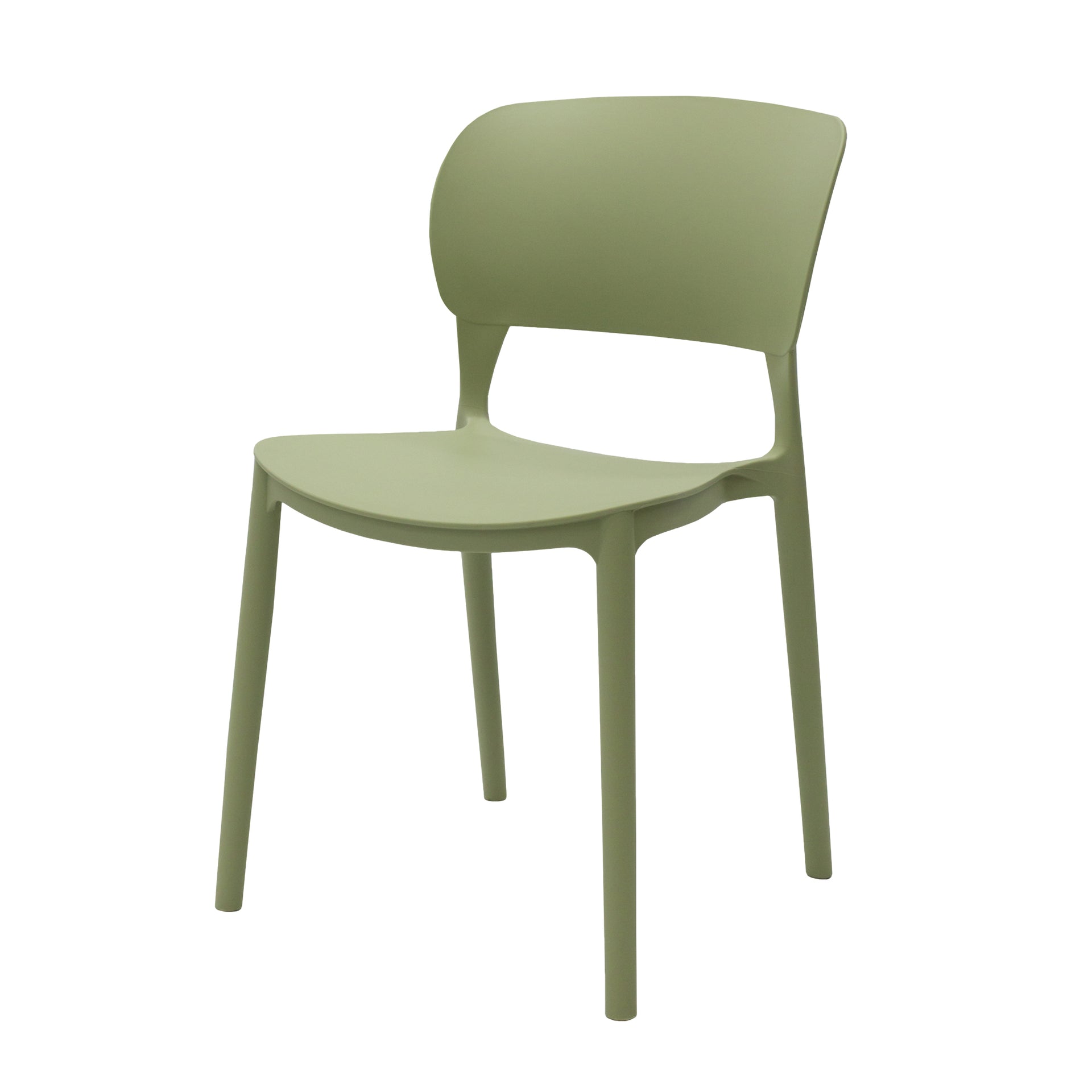 Lucca Stackable Dining Chair, Green, Set of 4