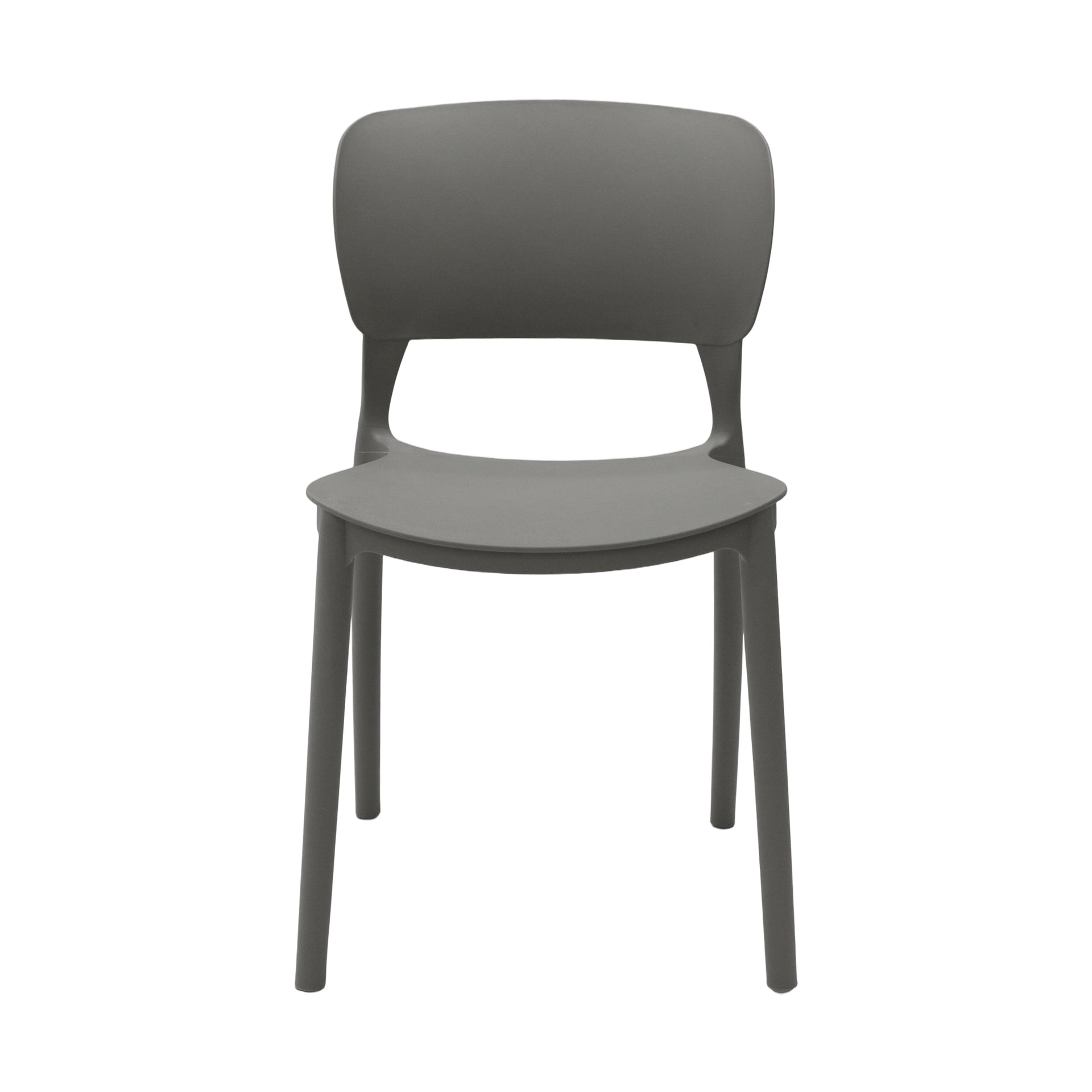 Lucca Stackable Dining Chair, Grey, Set of 4