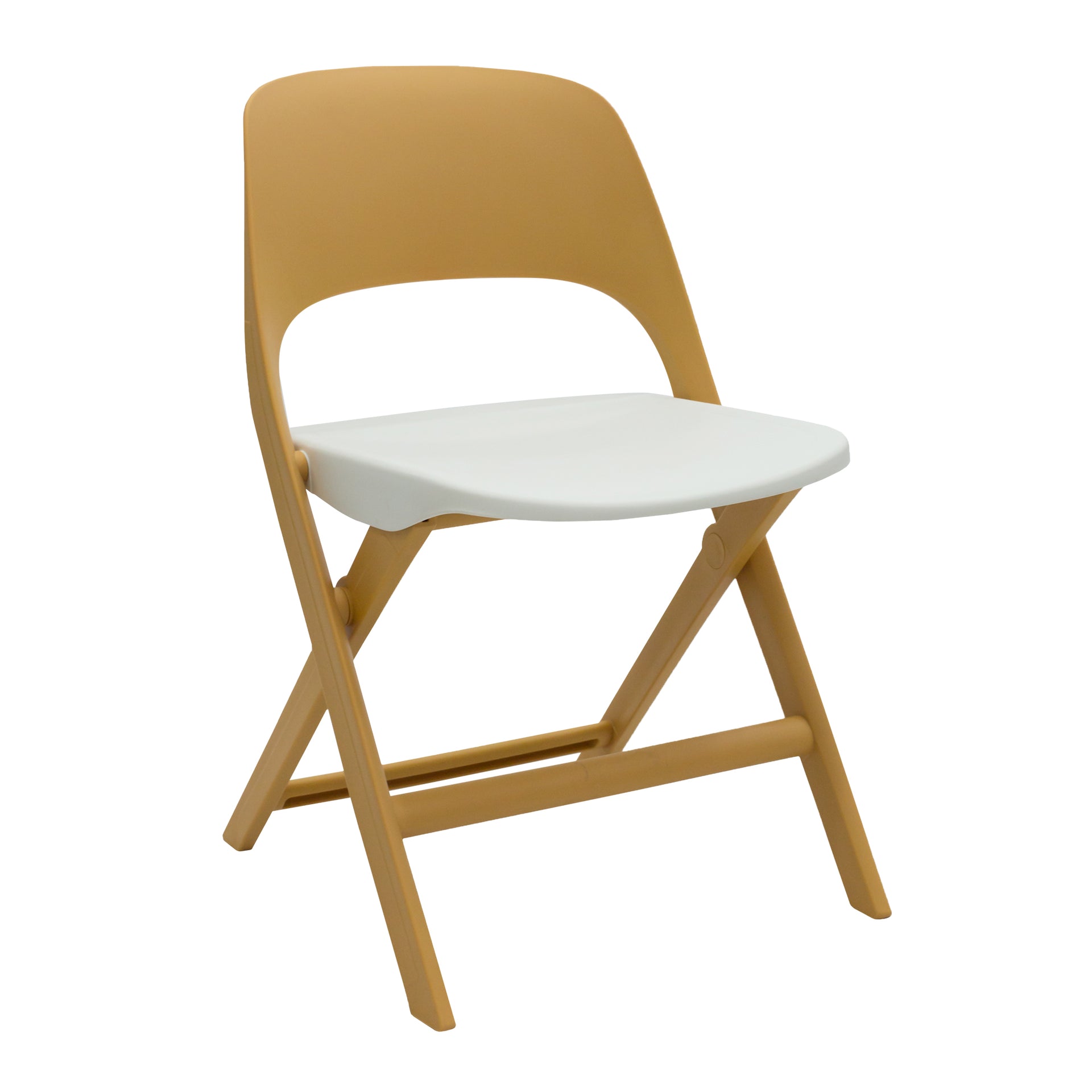 Ribera Foldable Dining Chair, Yellow/White, Set of 5