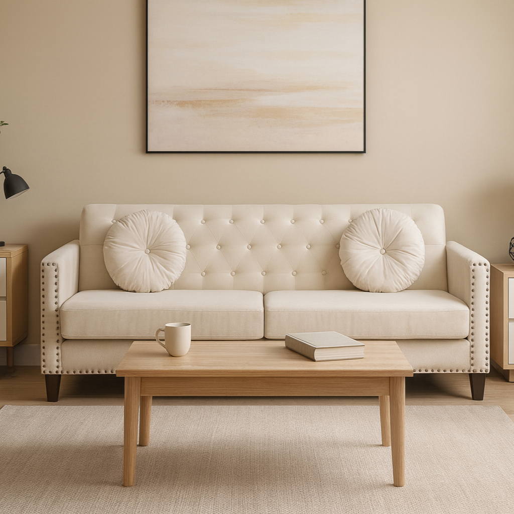 Civita 3 Seater Sofa, Beige