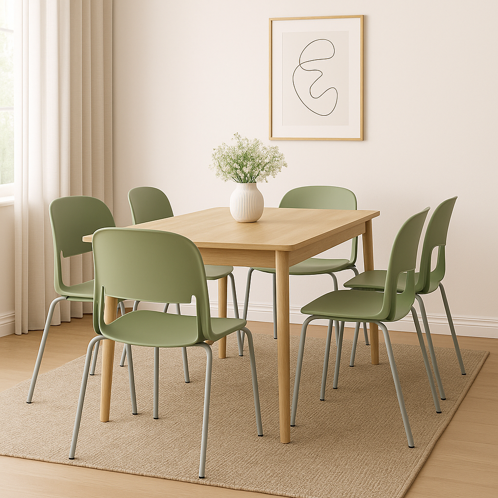 Colico Dining Chair, Green, Set of 5