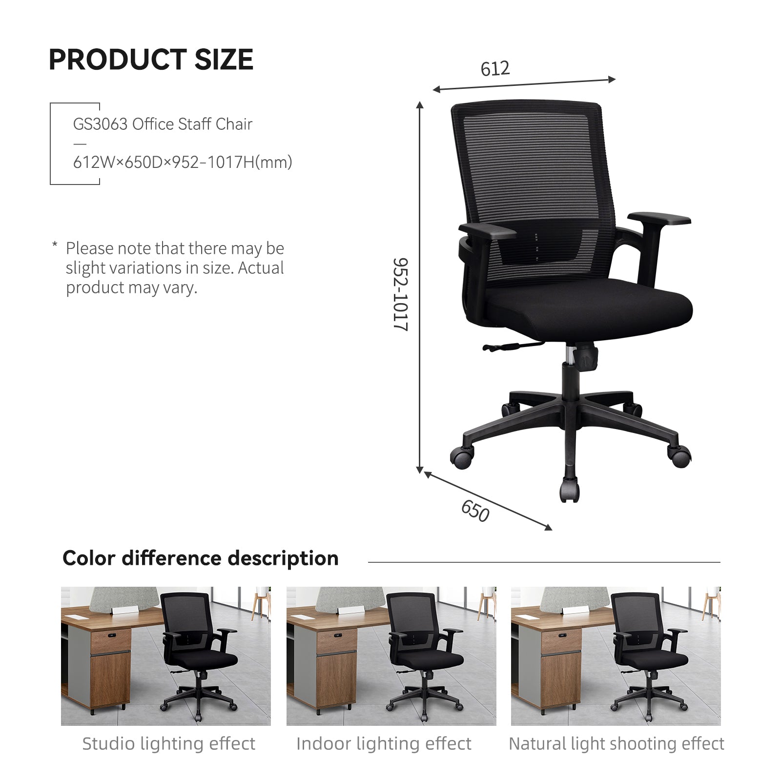 Pila Office chair, Black