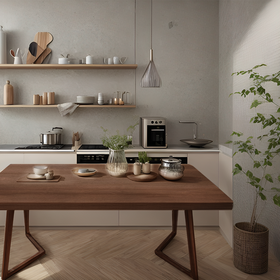 Tursi Dining table, 1.8M, Gold Walnut