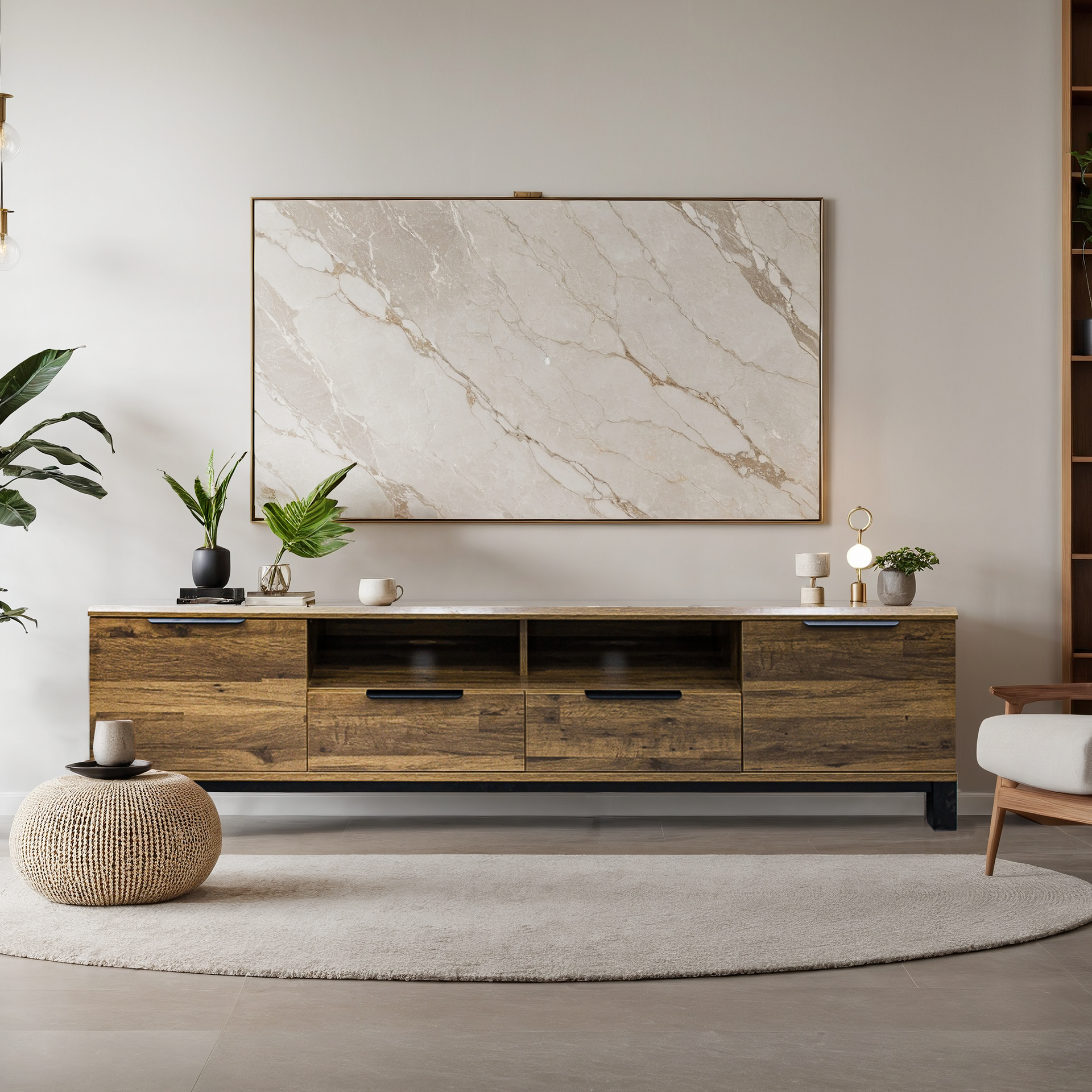 Corsi TV Stand, 1.8M, Elm