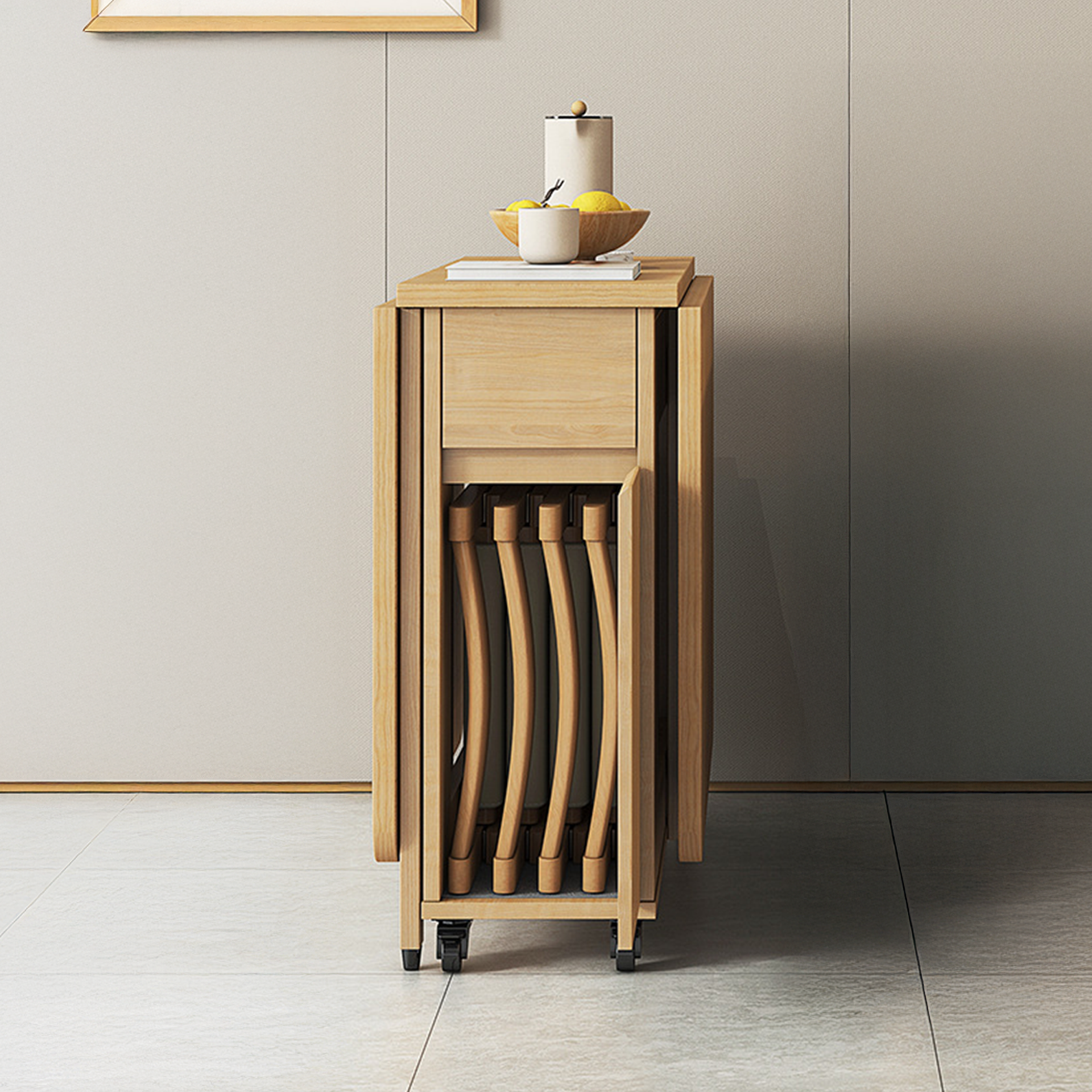 Lecce Foldable Dining Table, Oak