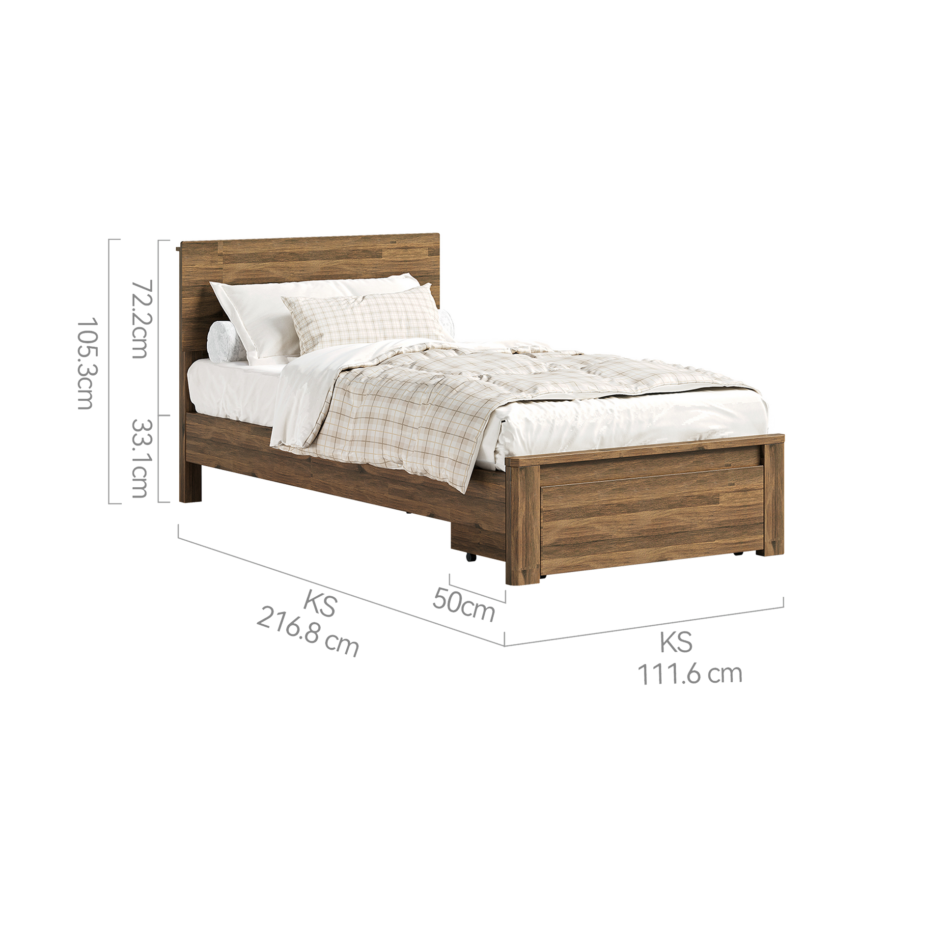 Corsi Storage Bed Frame, King single
