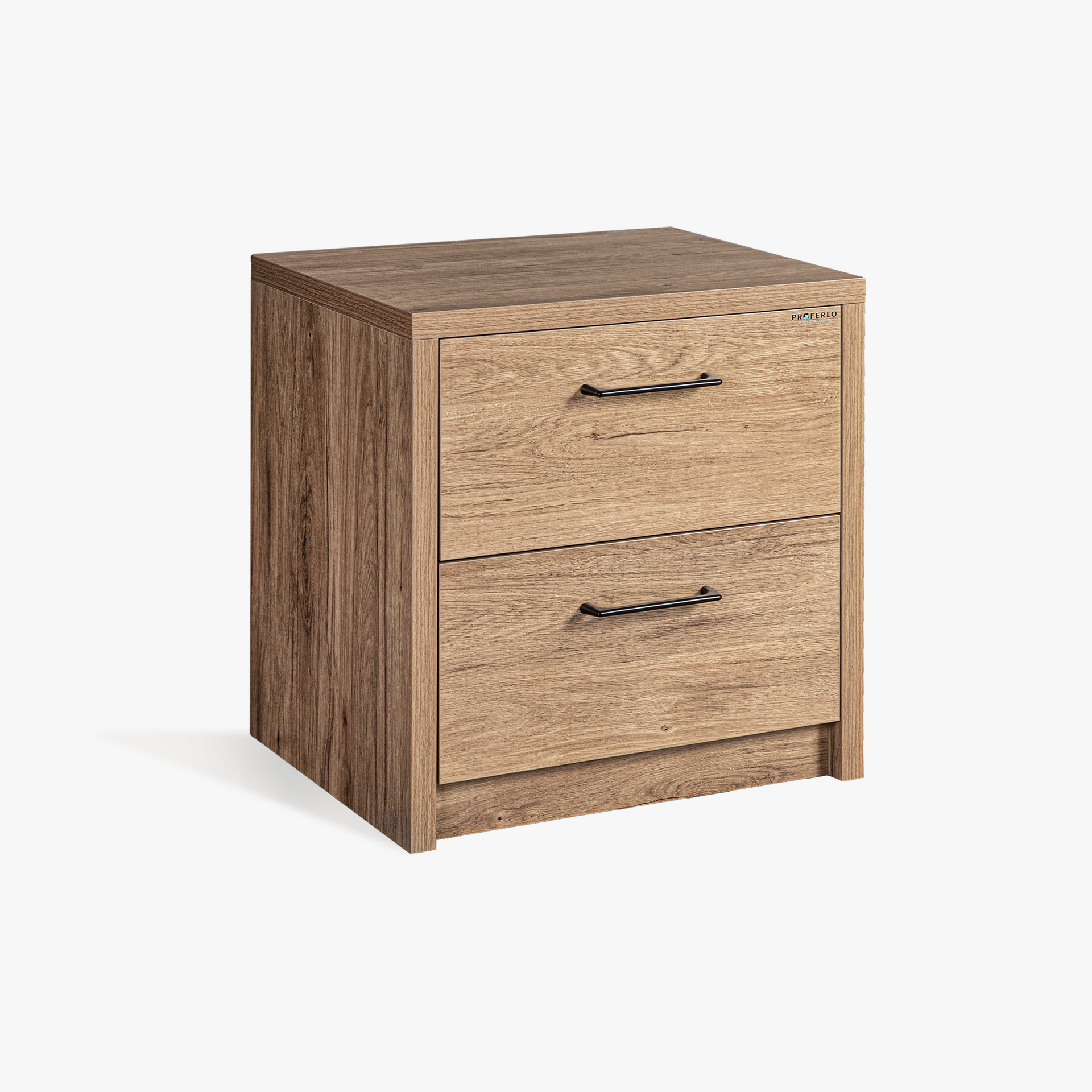 Platsa Bedside Table, Grey Oak