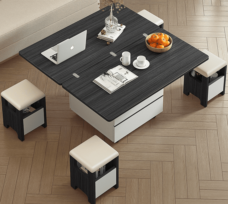 Verona Lift Top Extendable Coffee Table with 4 Stools Proferlo