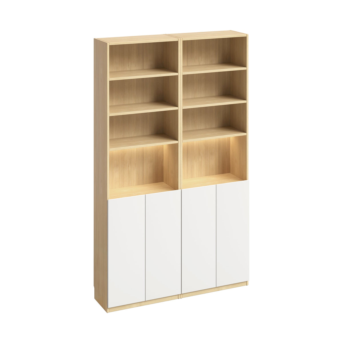 Borgo Display Cabinet, 1.2M, Oak & White