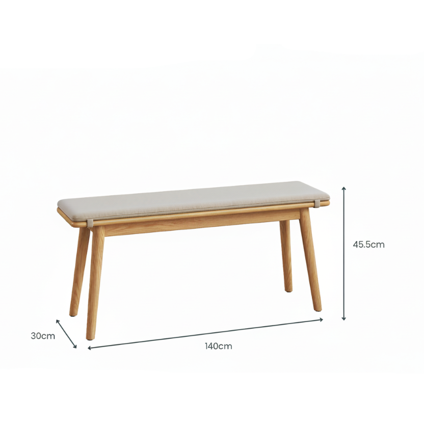Legnano Dining Bench, Wood, 1.4M