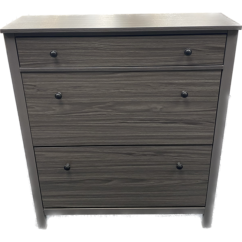 Modica Shoe with Drawers, Slate Grey Walnut 890x280x1030mm