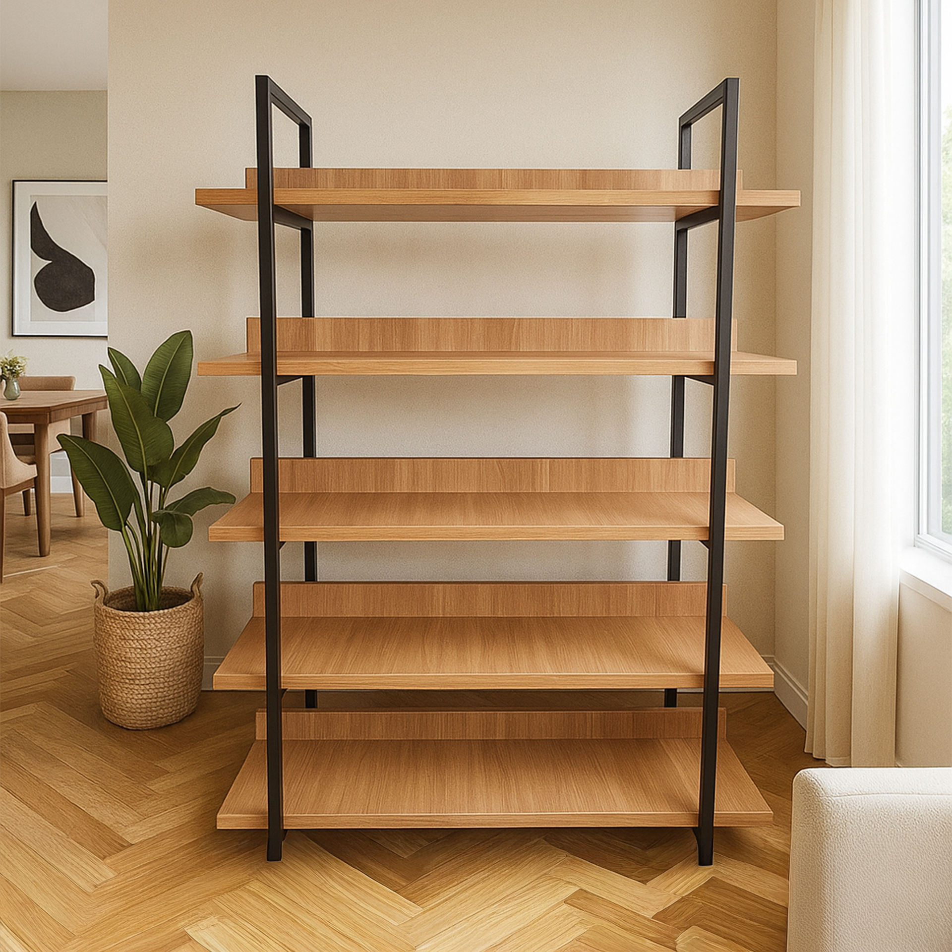 Assolo Shelving Unit, Golden Walnut, 1M