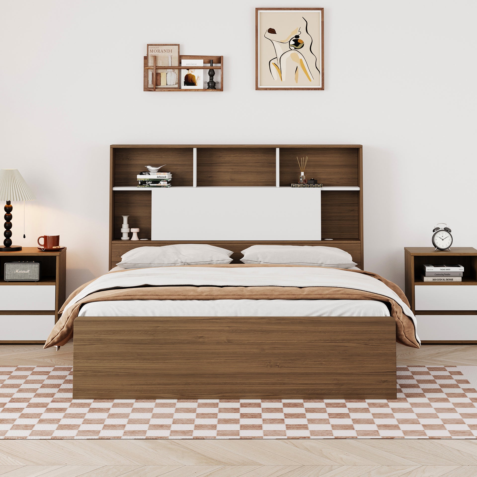 Polia Storage Bedframe, Queen