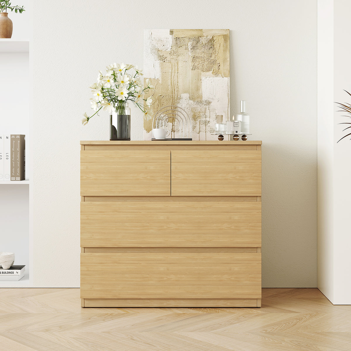 Sotta 2 over 2 Lowboy, Oak