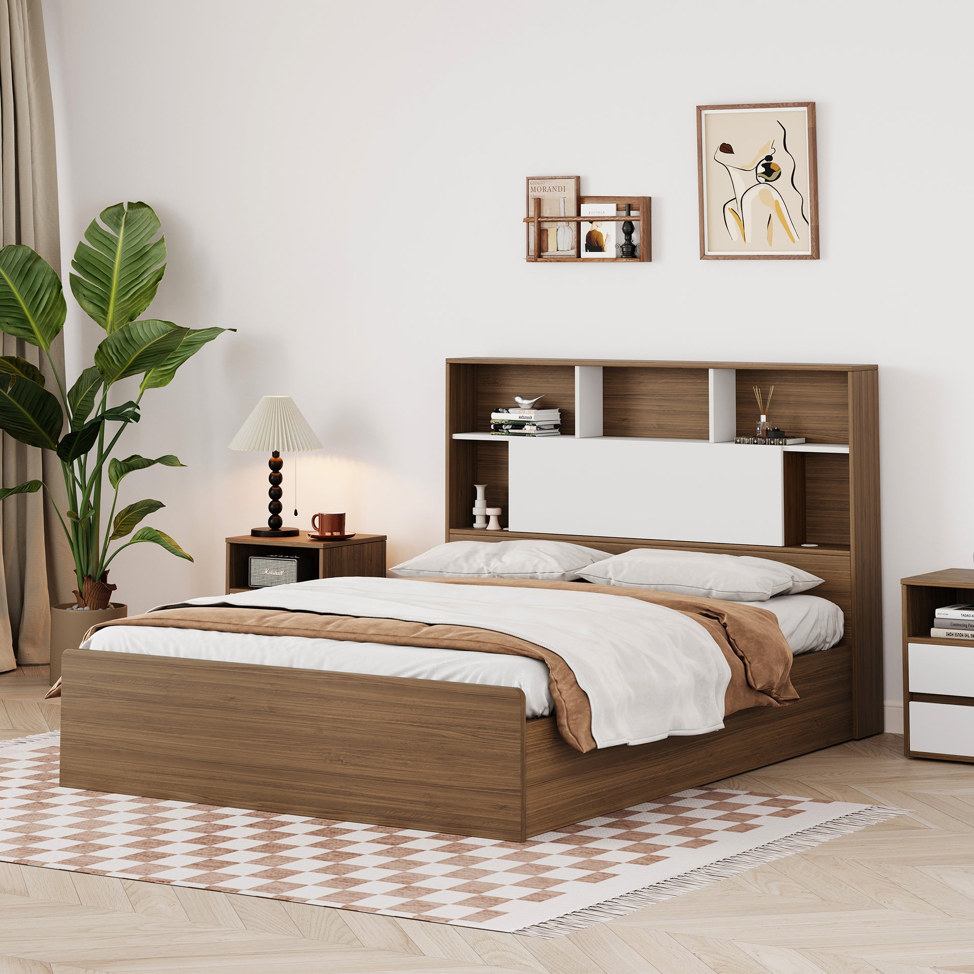 Polia Storage Bedframe, King