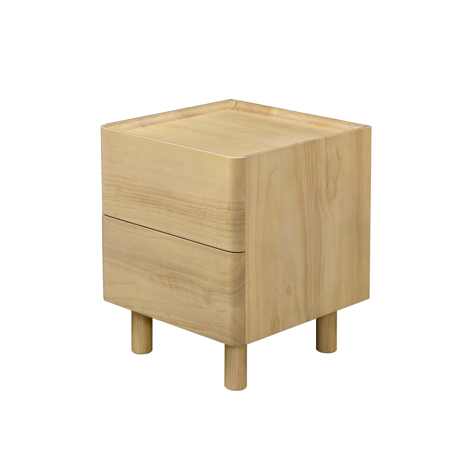 Aria Bedside Table, Natural Wood