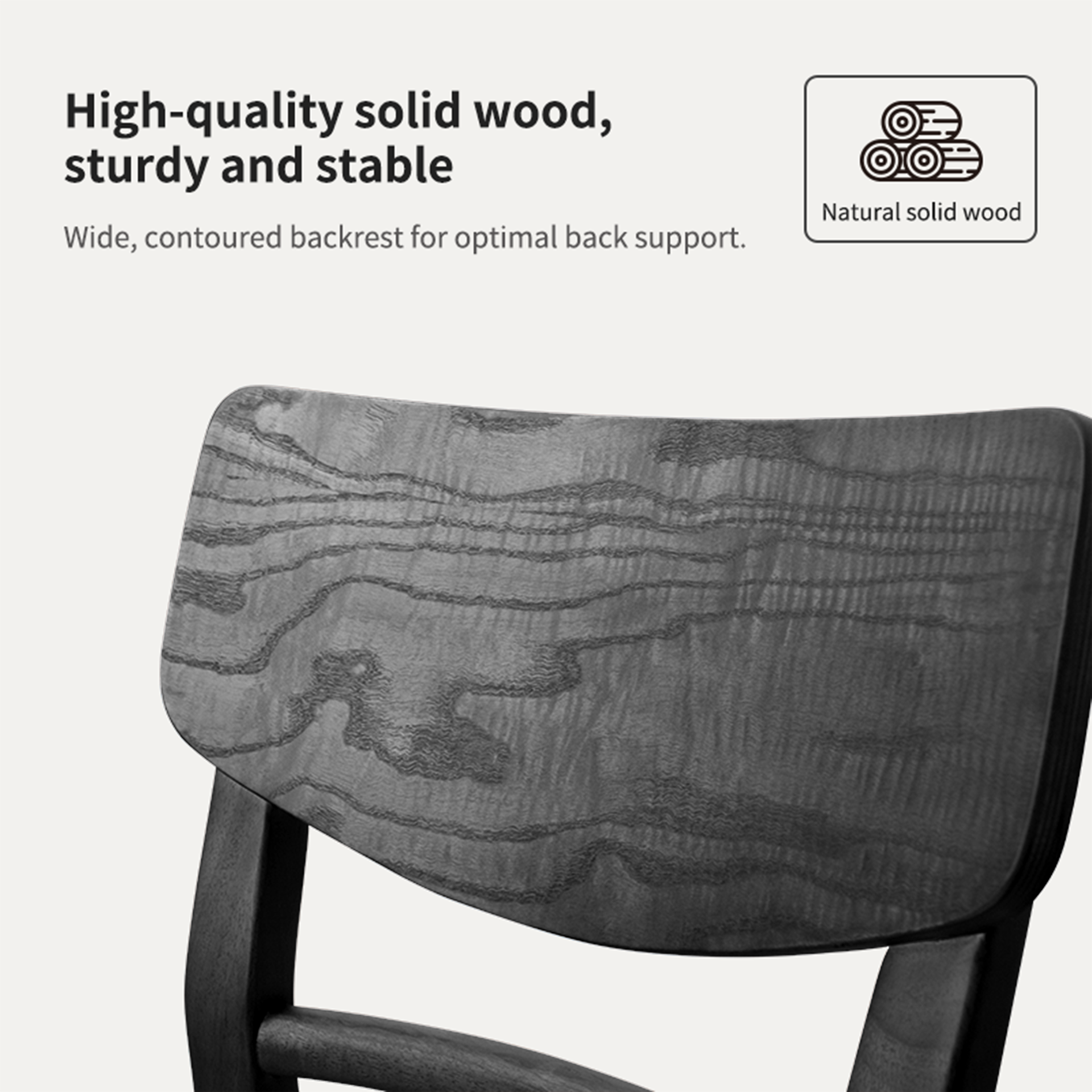 Arezzo Dining Chair with Cushion Seat , Black(Set of 2) (photo need to be updated)