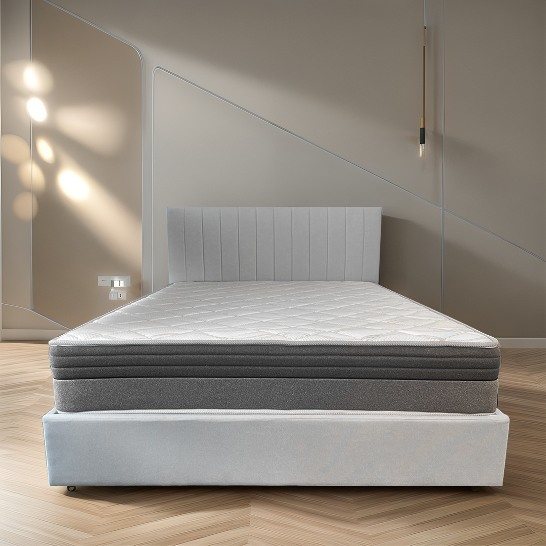 Fabro Coconut Mattress, Queen, White & Grey