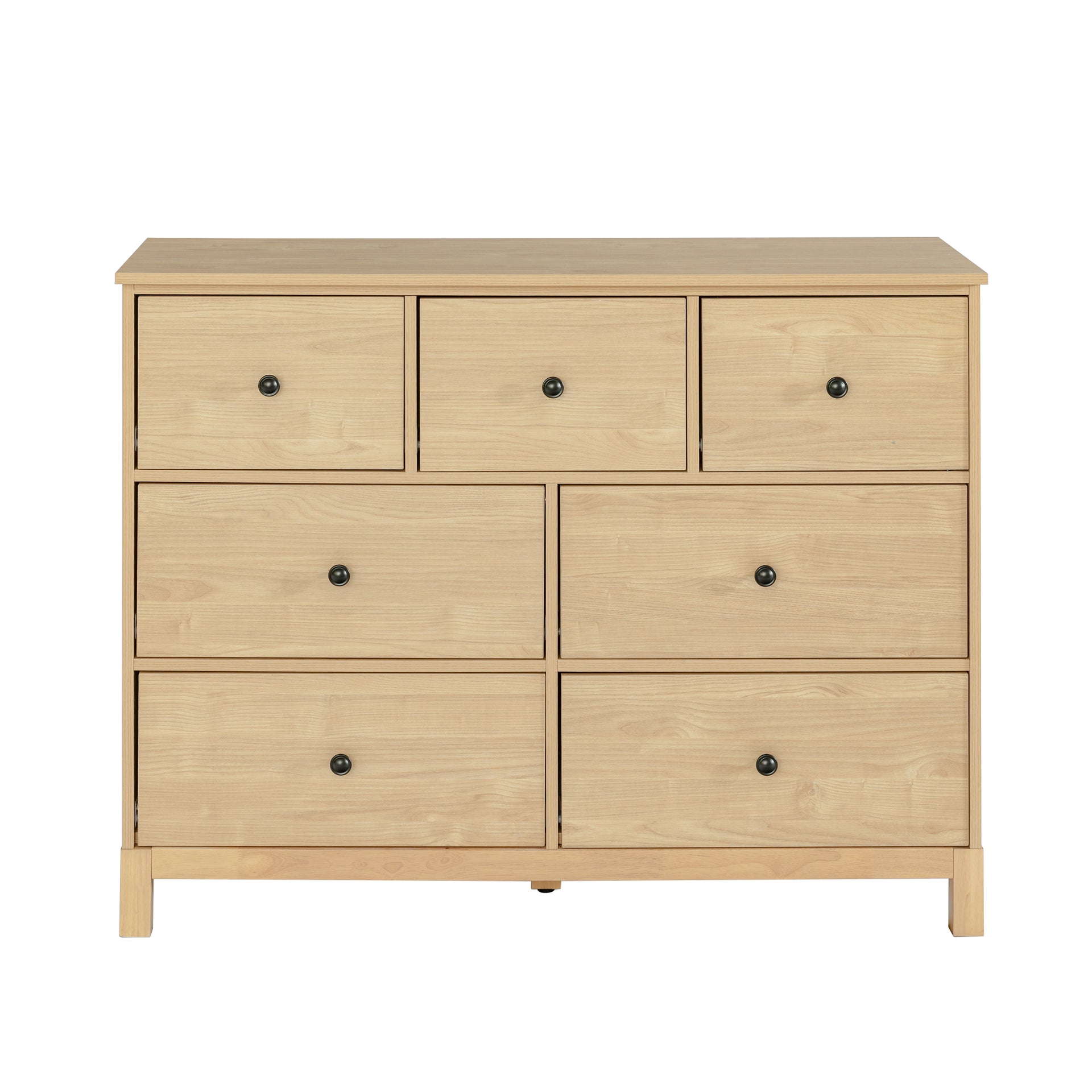 Modica 7 Drawers Lowboy, Oak