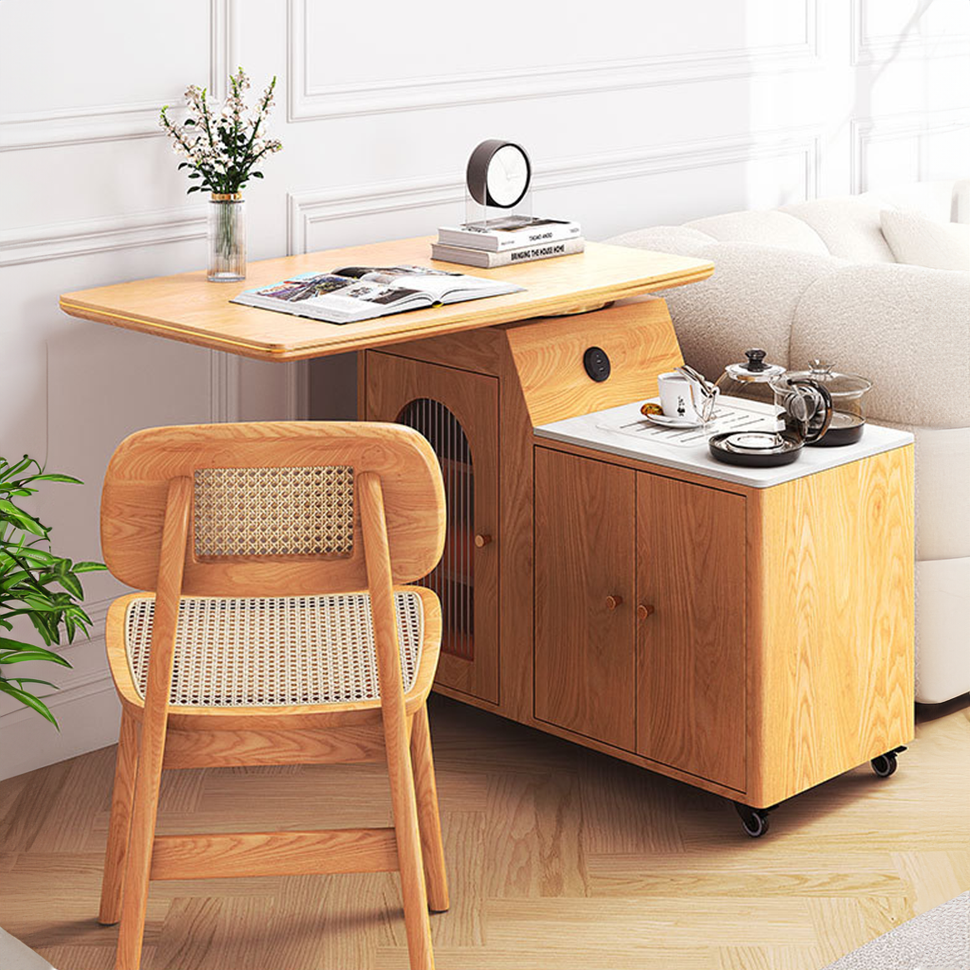 Canna Kettle Table, Oak