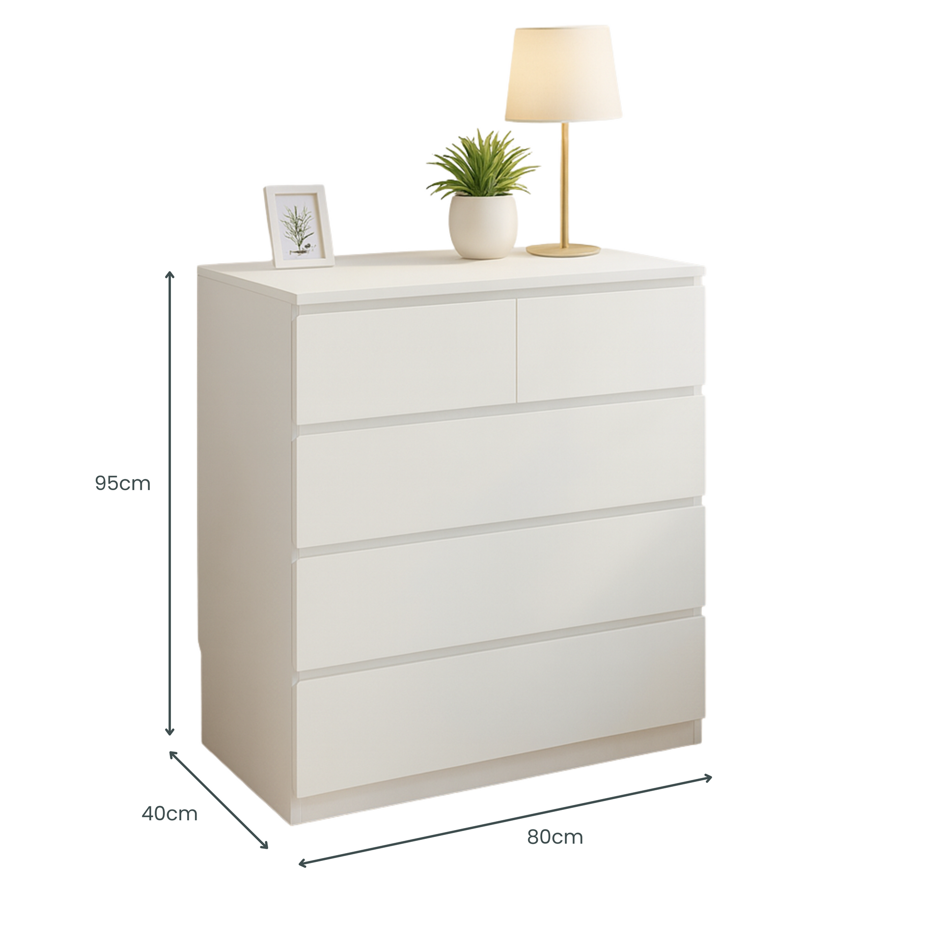 Sotta 2 over 3 Tallboy, White
