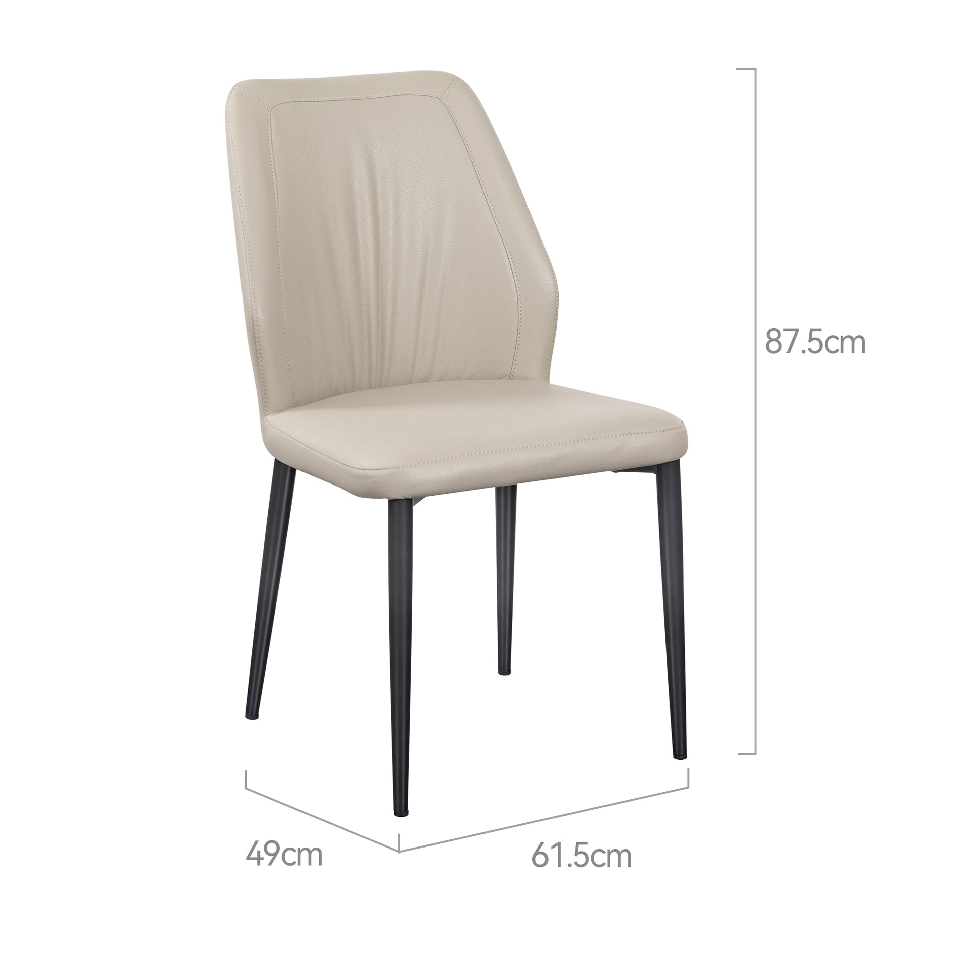 Gela Dining Chair, Beige, Set of 2