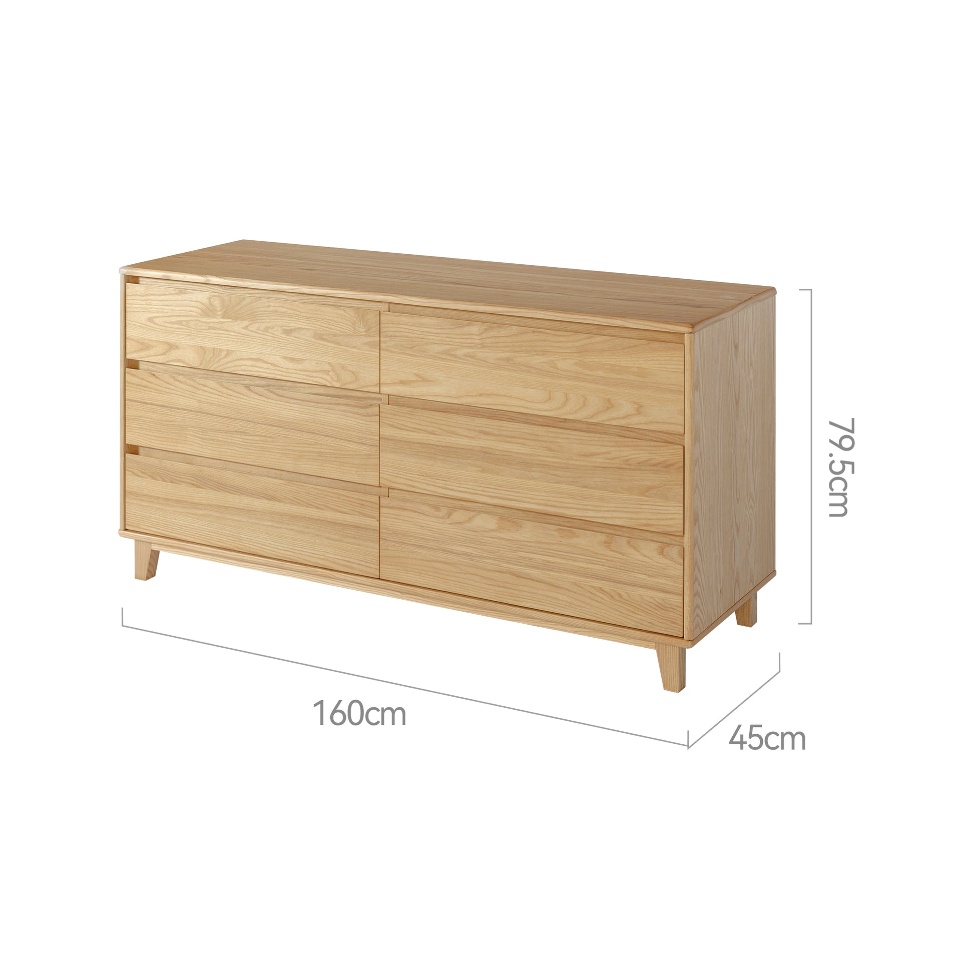 Arezzo 6 Drawers Chest, Wood