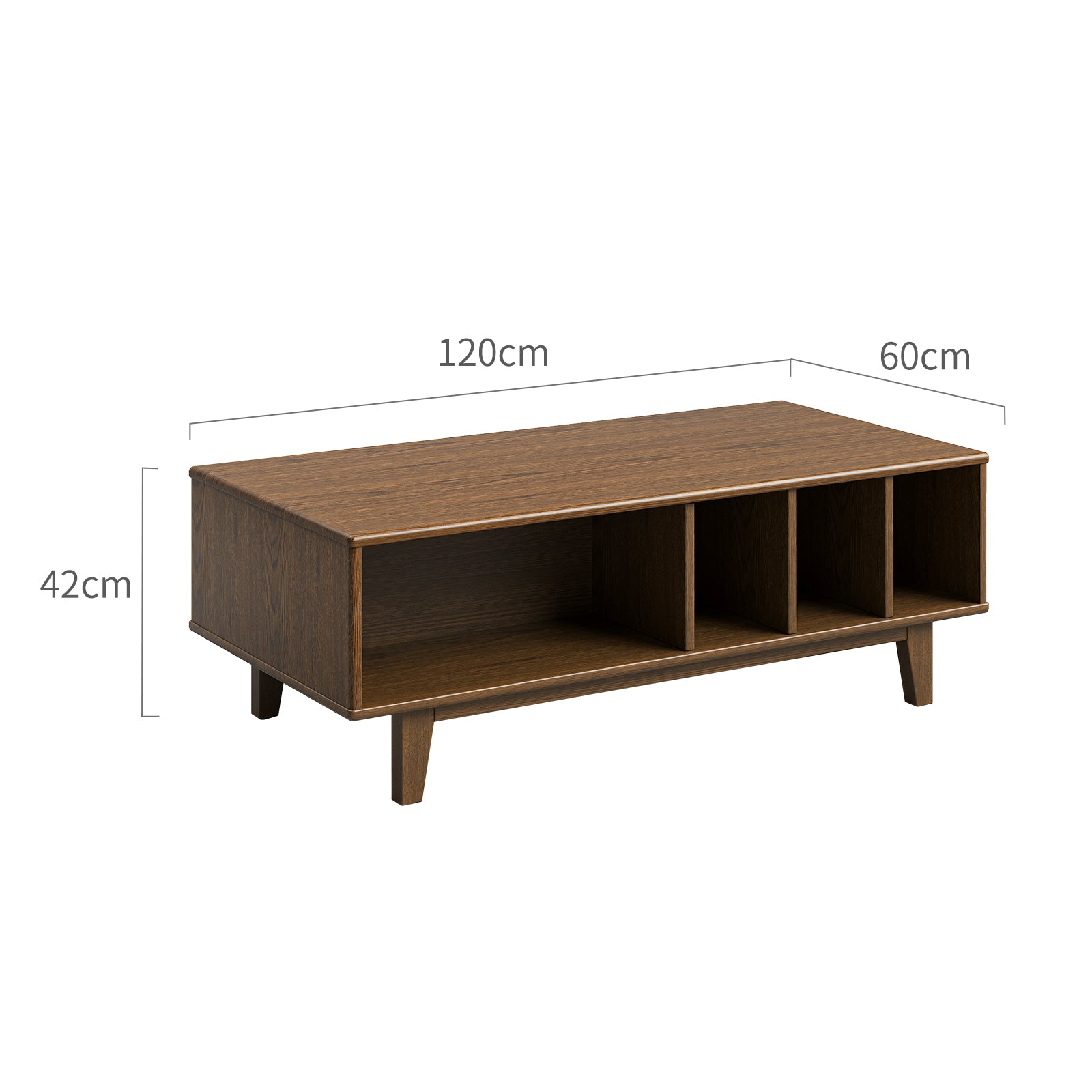 Arezzo Coffee Table, Claro walnut
