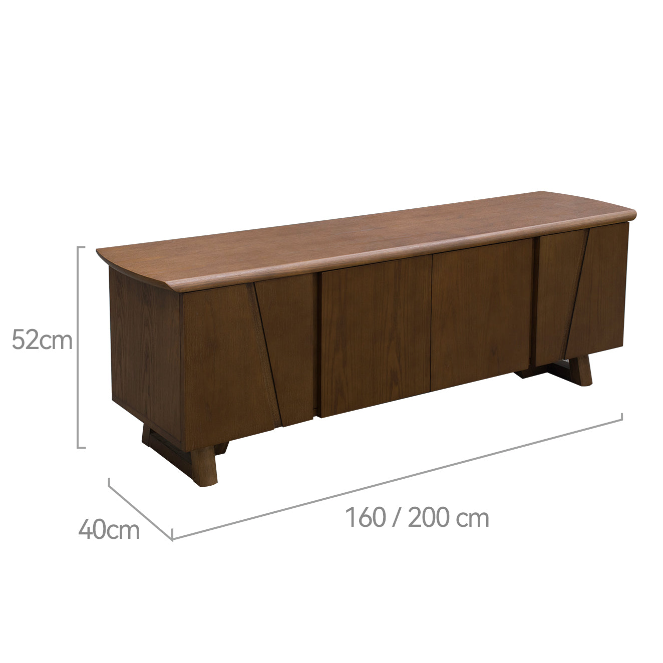 Arezzo Classic TV Stand, 2M, Claro Walnut