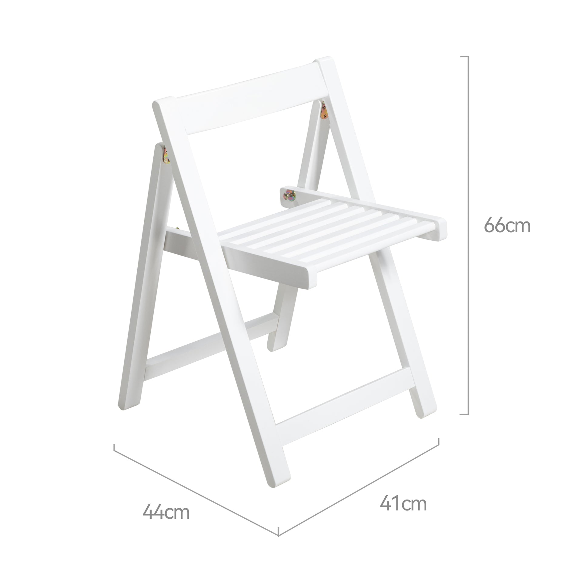 Lecce Foldable Dining Chair, White, Set of 2