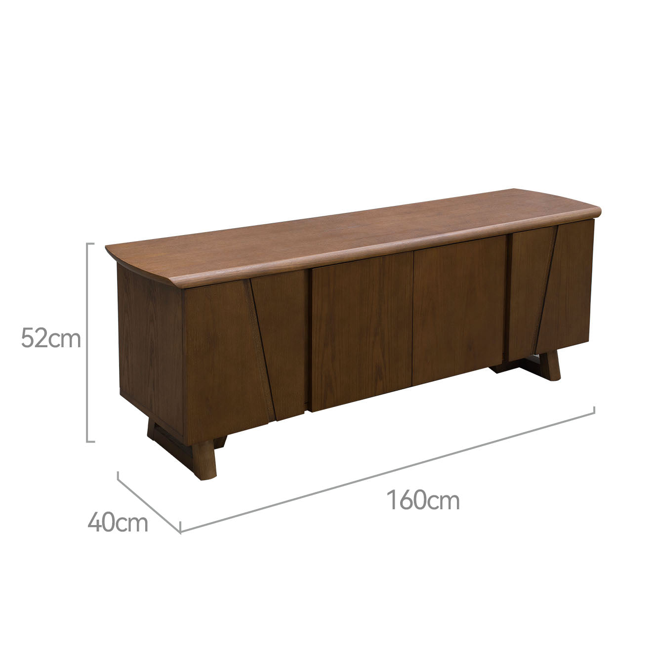 Arezzo Classic TV Stand, 1.6M, Claro Walnut