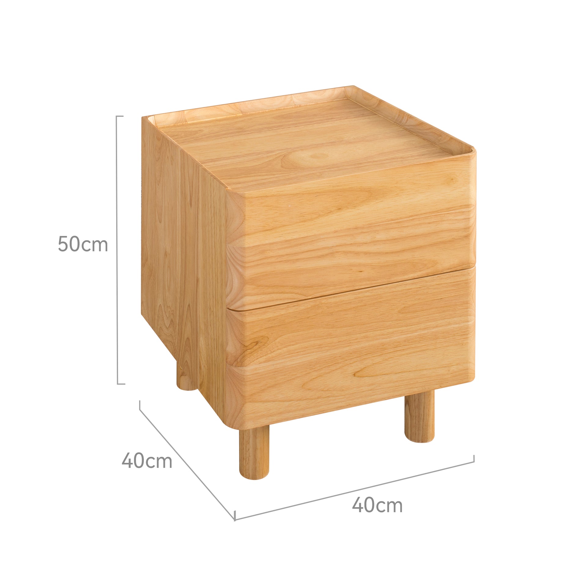 Aria Bedside Table, Wood