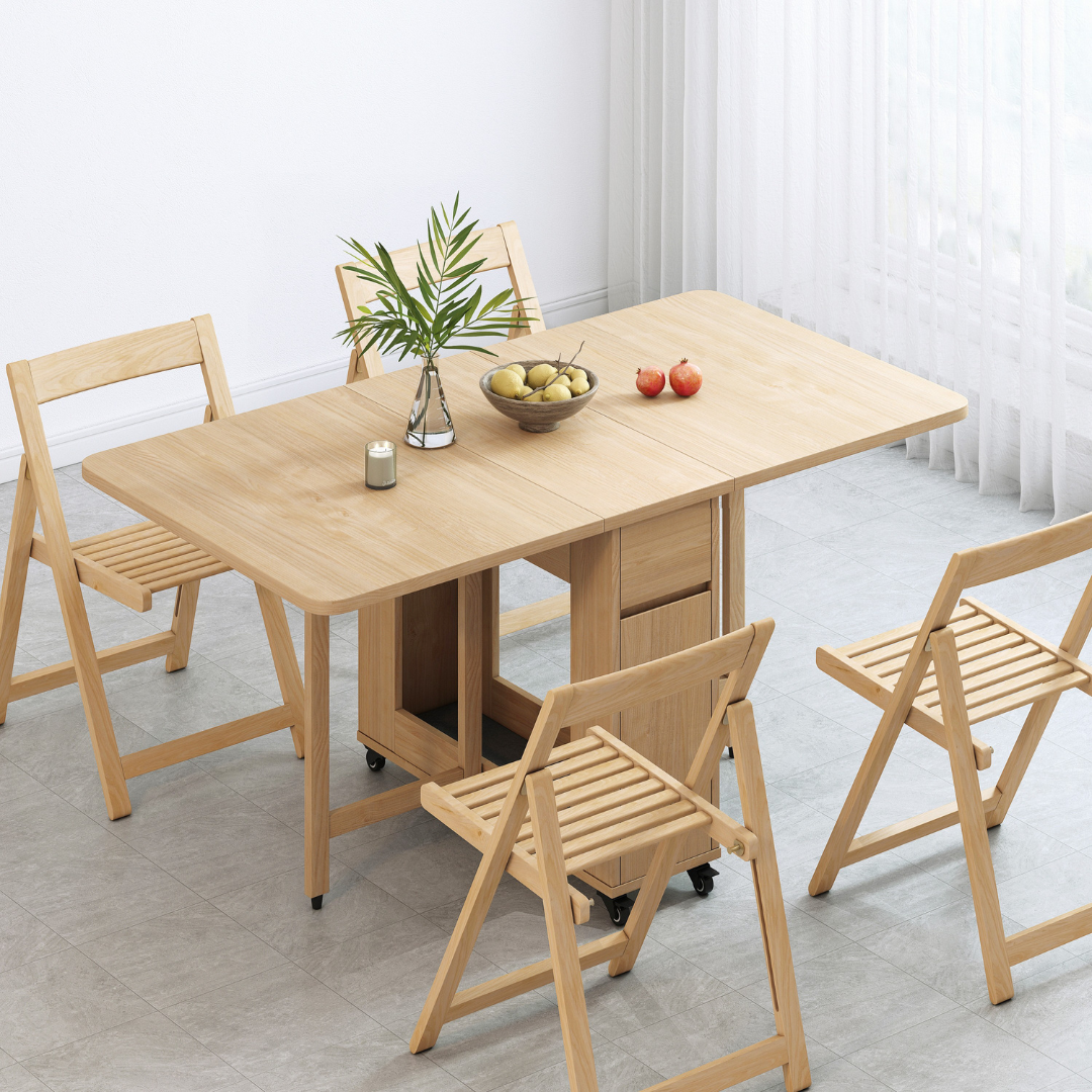 Lecce Foldable Dining Table, Oak - Proferlo Furniture