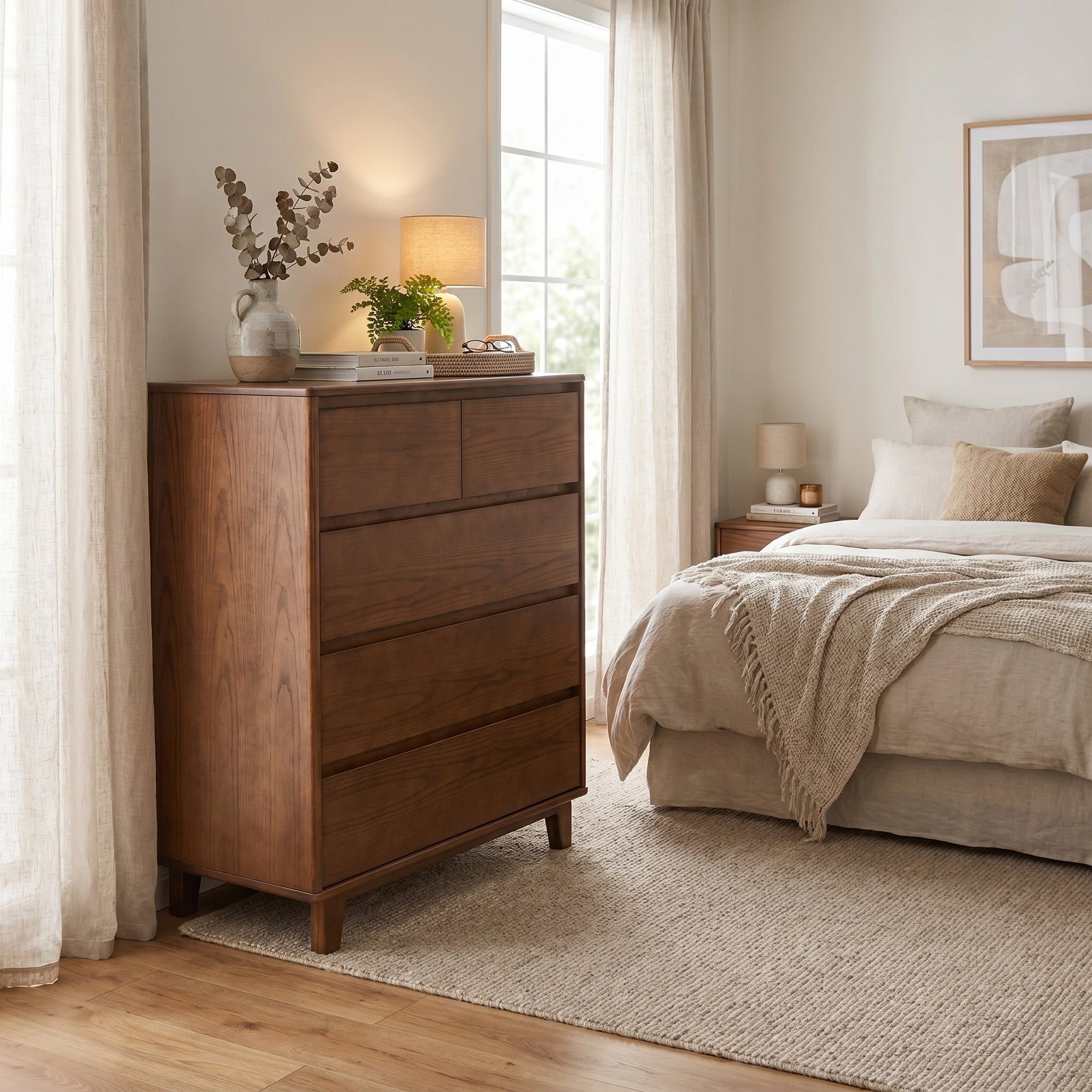Arezzo 2 over 3 Tallboy, Claro Walnut