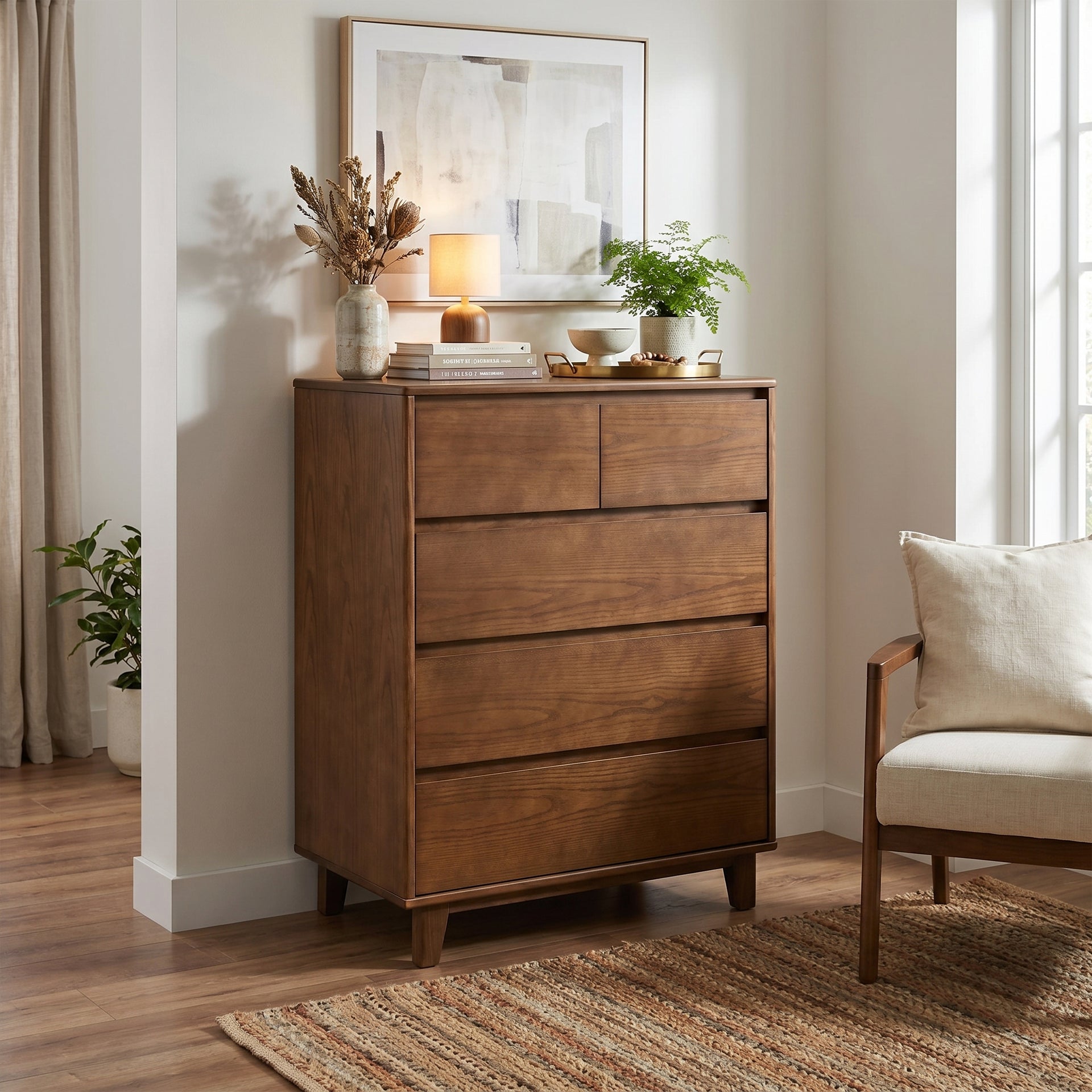 Arezzo 2 over 3 Tallboy, Claro Walnut