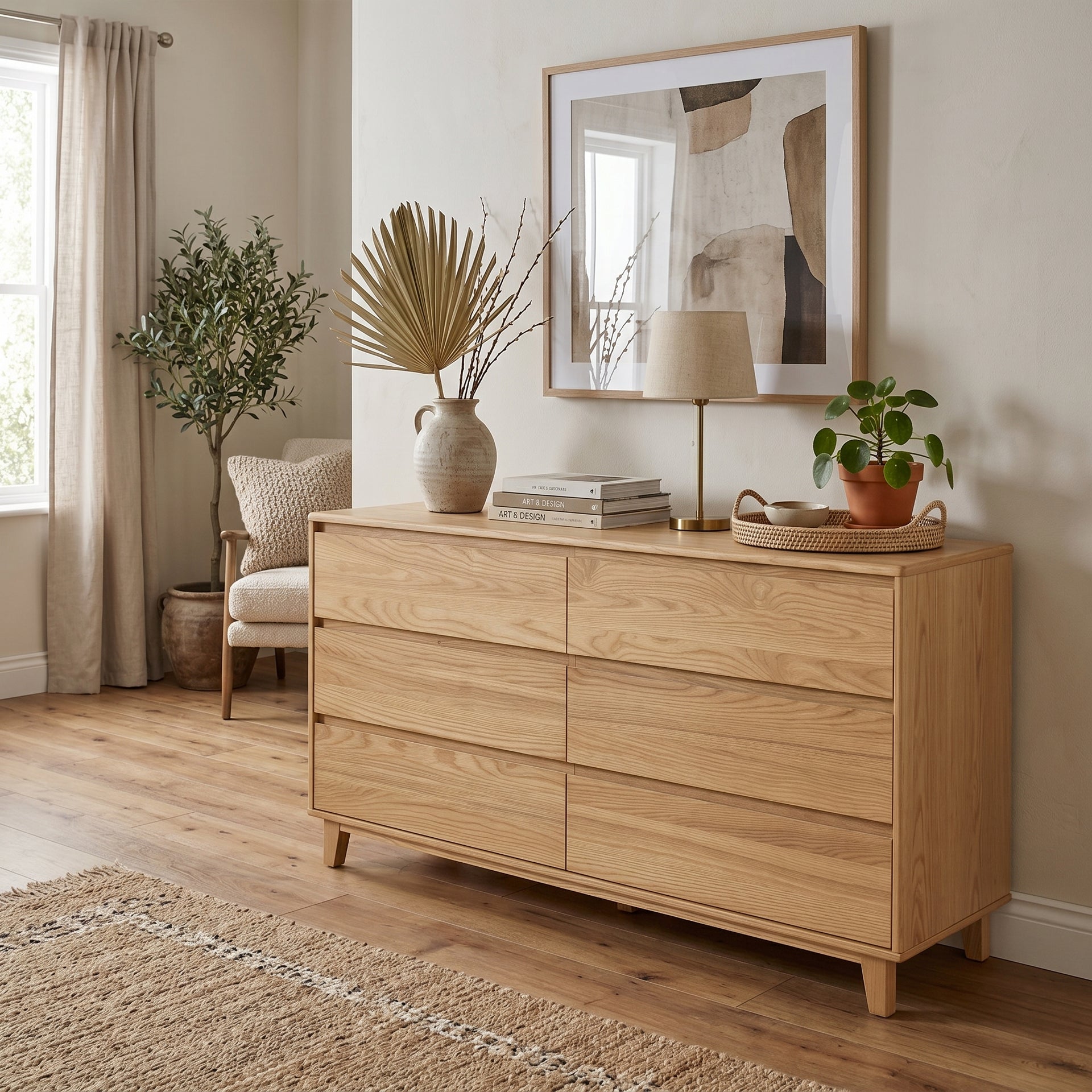 Arezzo 6 Drawers Chest, Wood