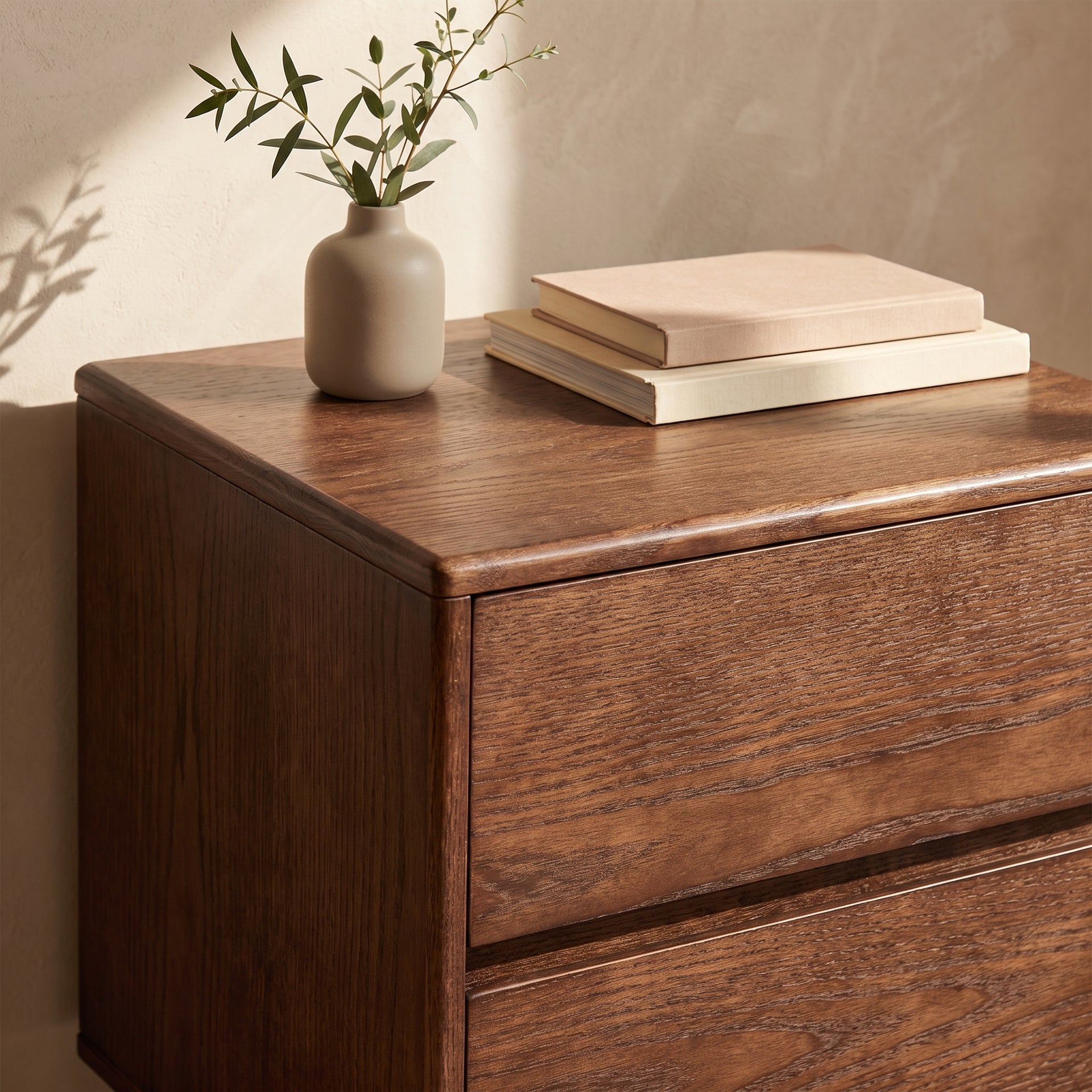 Arezzo Bedside Table, Claro Walnut