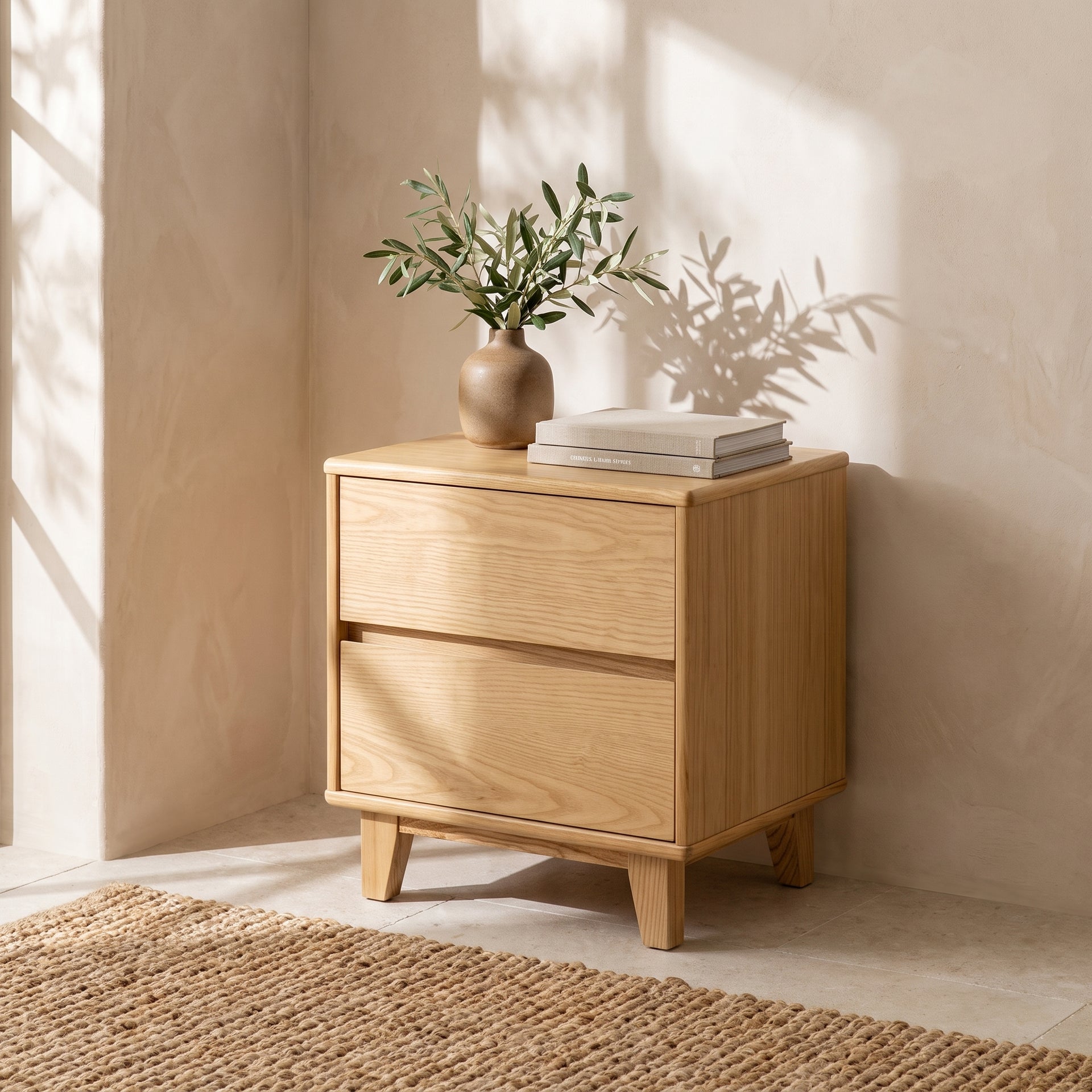 Arezzo Bedside Table, Wood