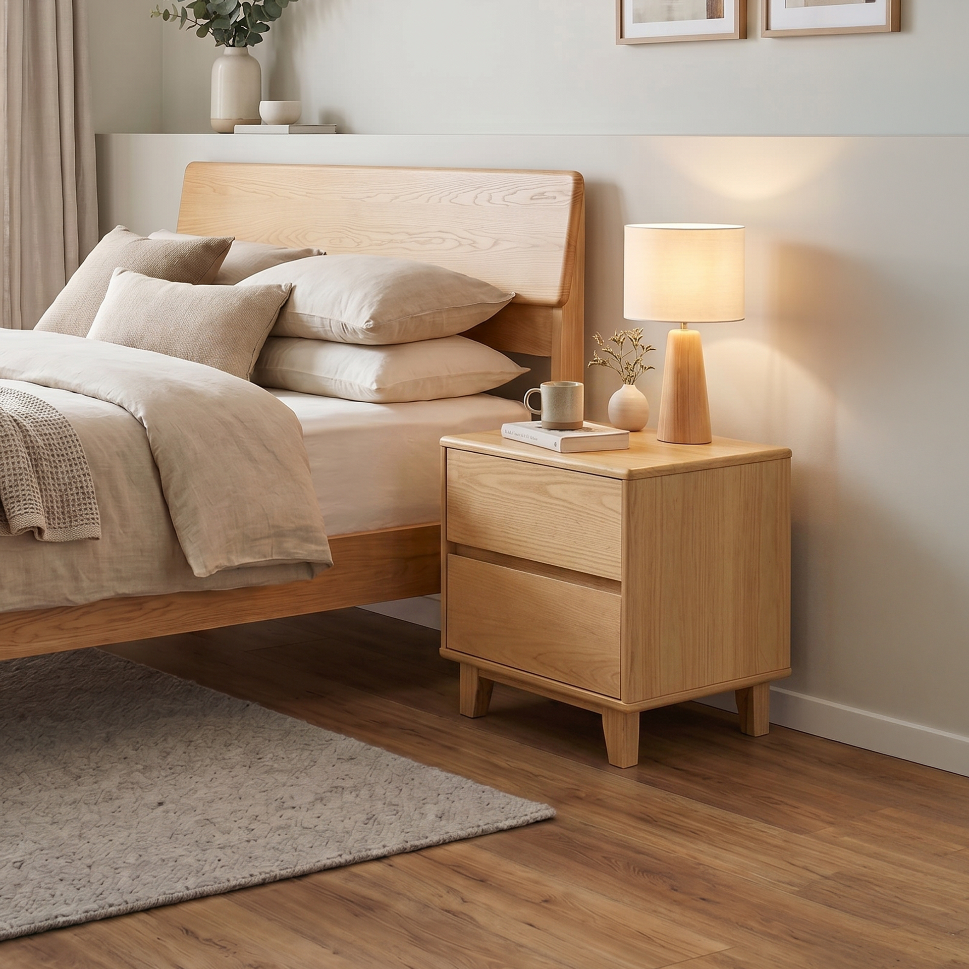 Arezzo Bedside Table, Wood