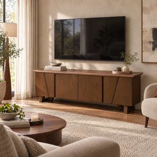 Arezzo Classic TV Stand, 1.6M, Claro Walnut
