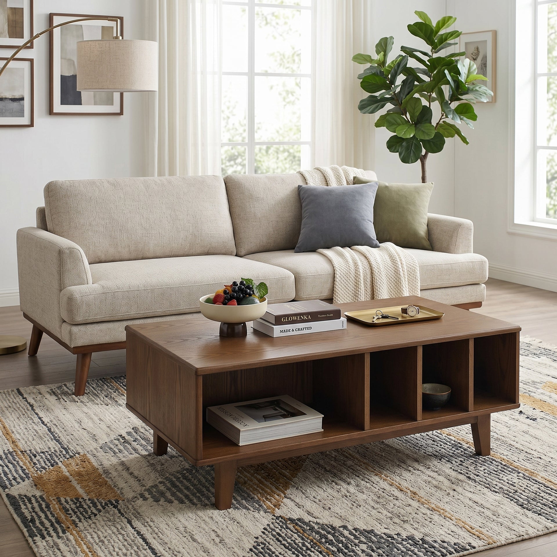 Arezzo Coffee Table, Claro walnut