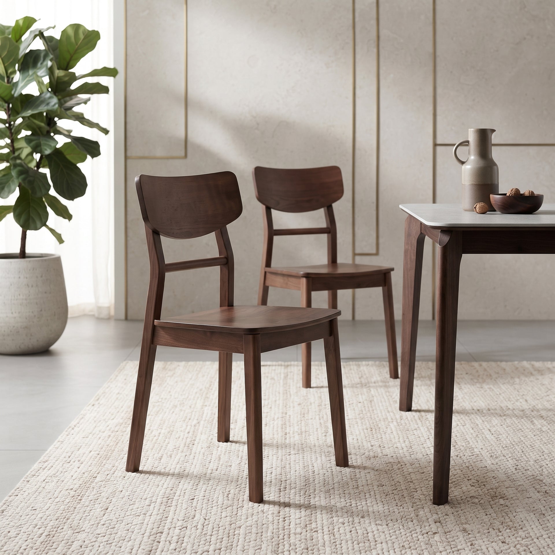 Arezzo Dining Chair, Walnut(Set of 2)