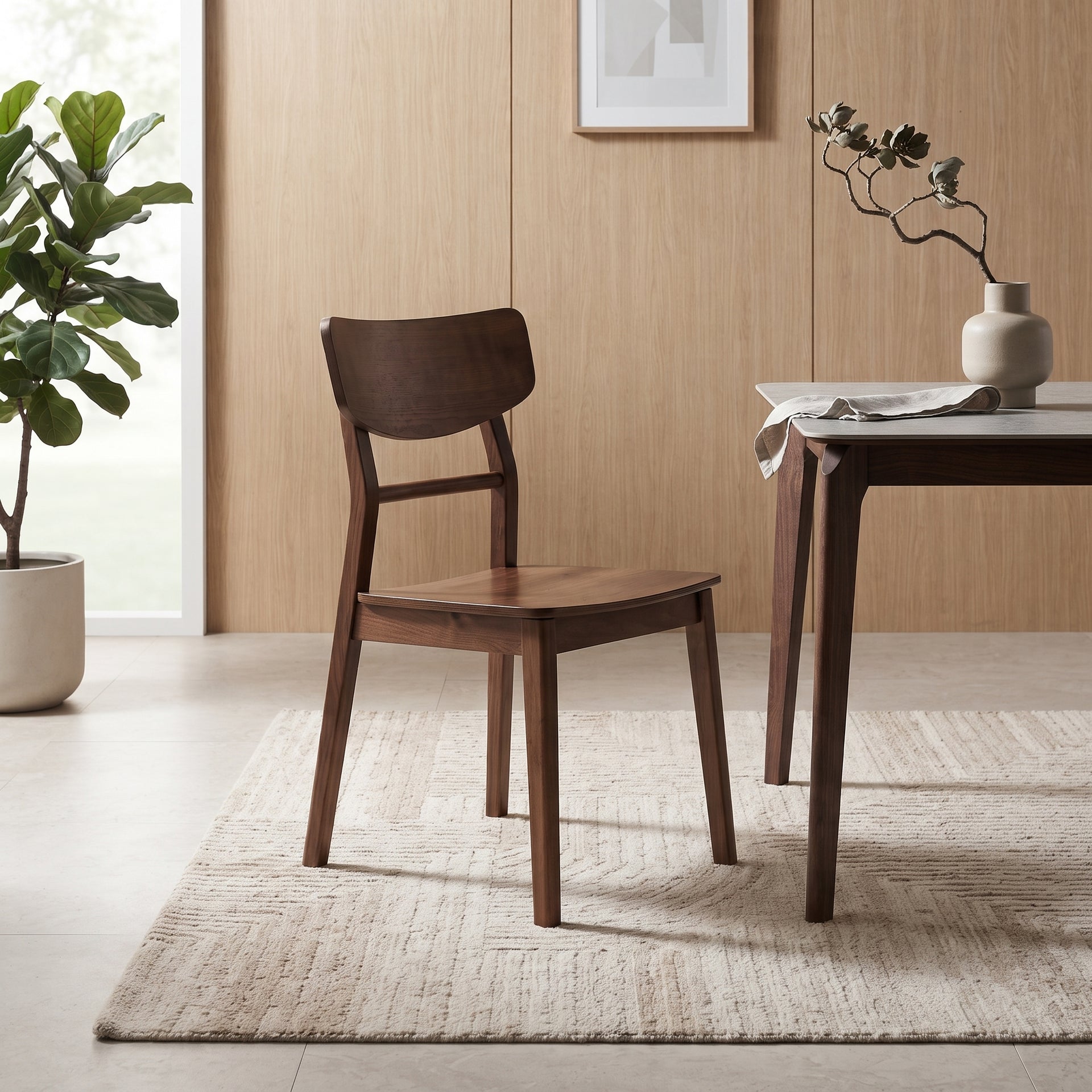 Arezzo Dining Chair, Walnut(Set of 2)